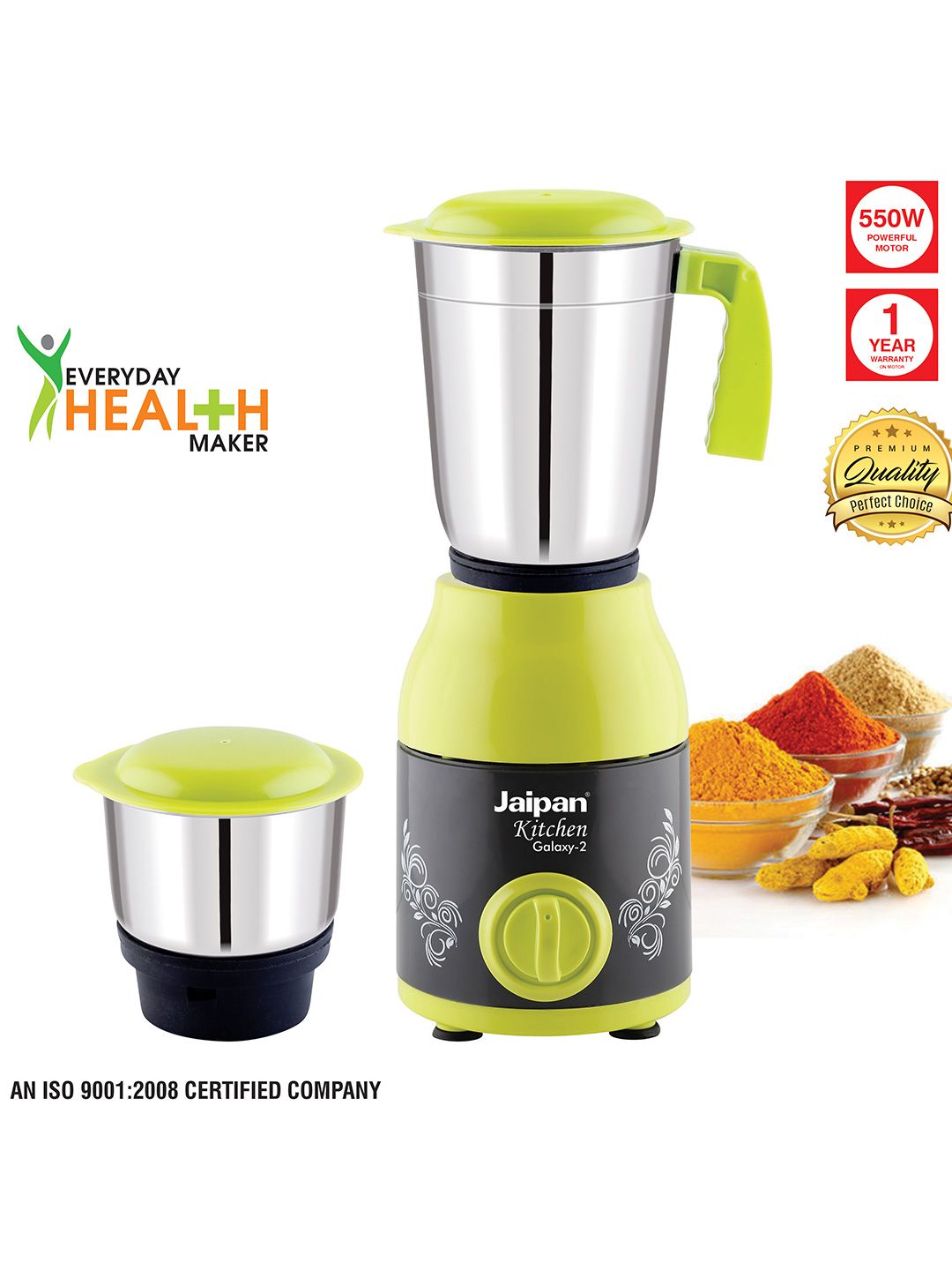 Buy Jaipan Kitchen Galaxy-2 Green Stainless Steel Powerful Motor 2