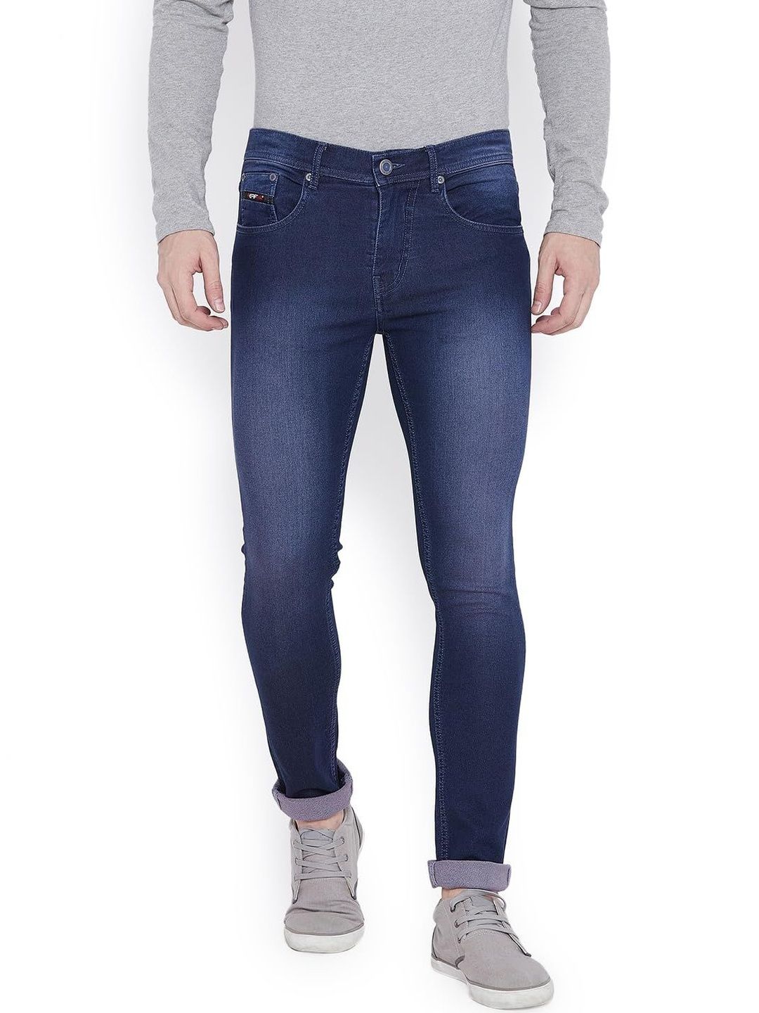 PERF Men Jean Regular Fit Mid-Rise Light Fade Jeans