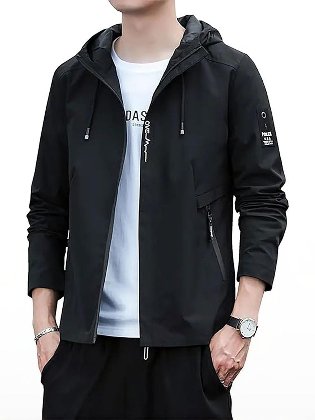 R.Code by The Roadster Life Co. R.Code by The Roadster Lifestyle Co. Men Hooded Solid Tailored Jacket