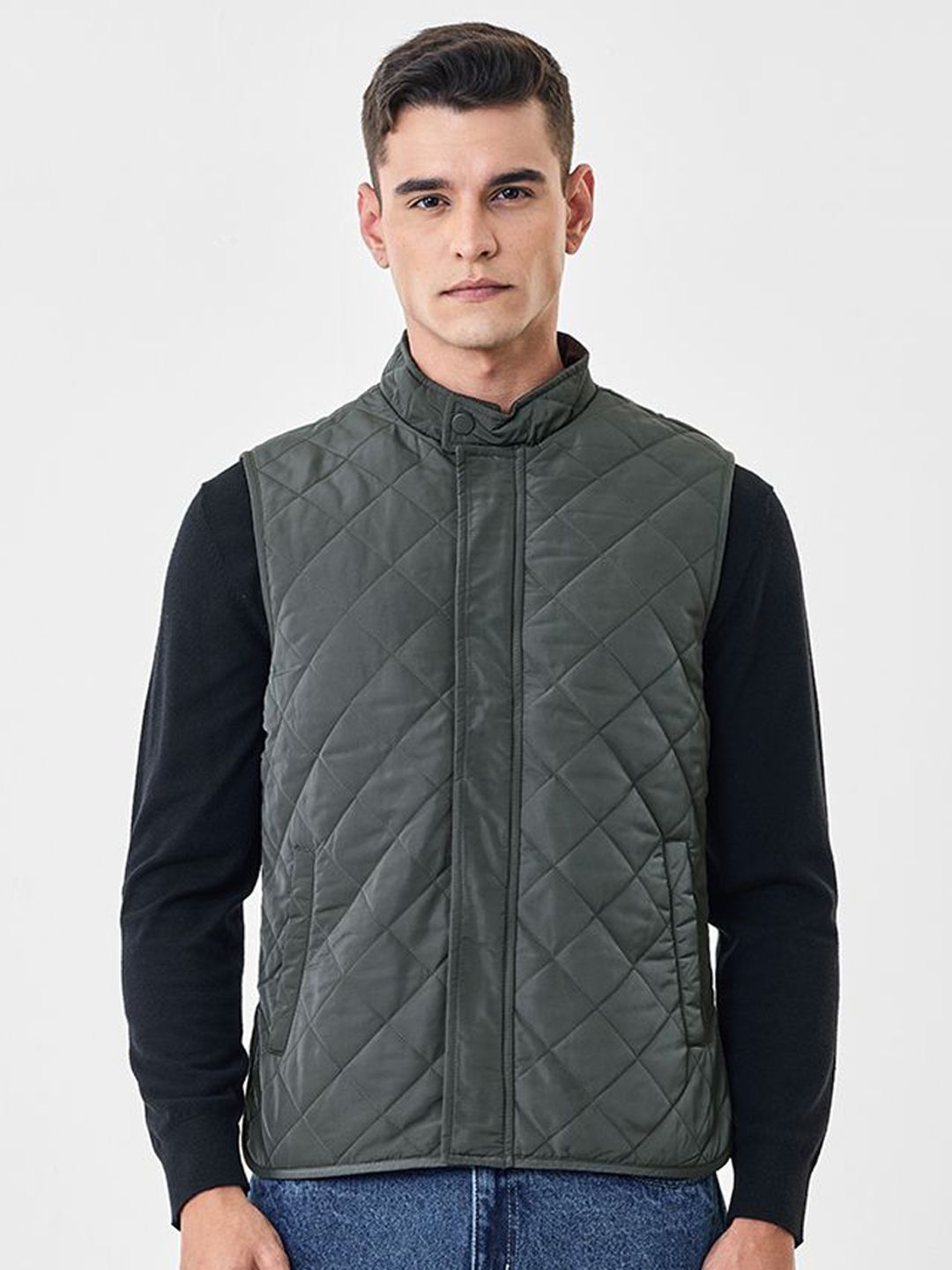 Snitch Men Insulator Quilted Jacket with Patchwork