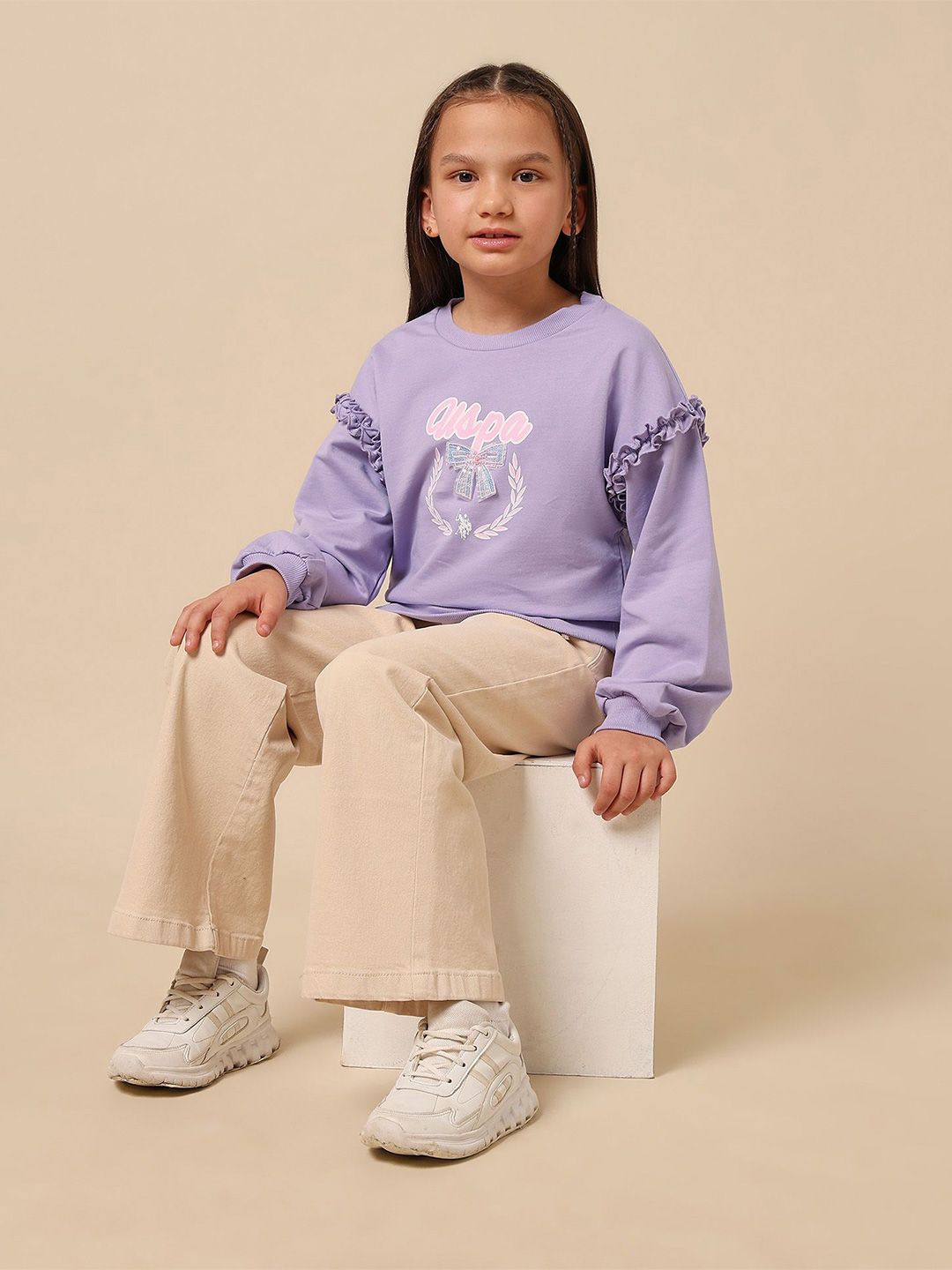 U.S. Polo Assn. Kids U.S. Polo Assn. Kids Girls Printed Sweatshirt