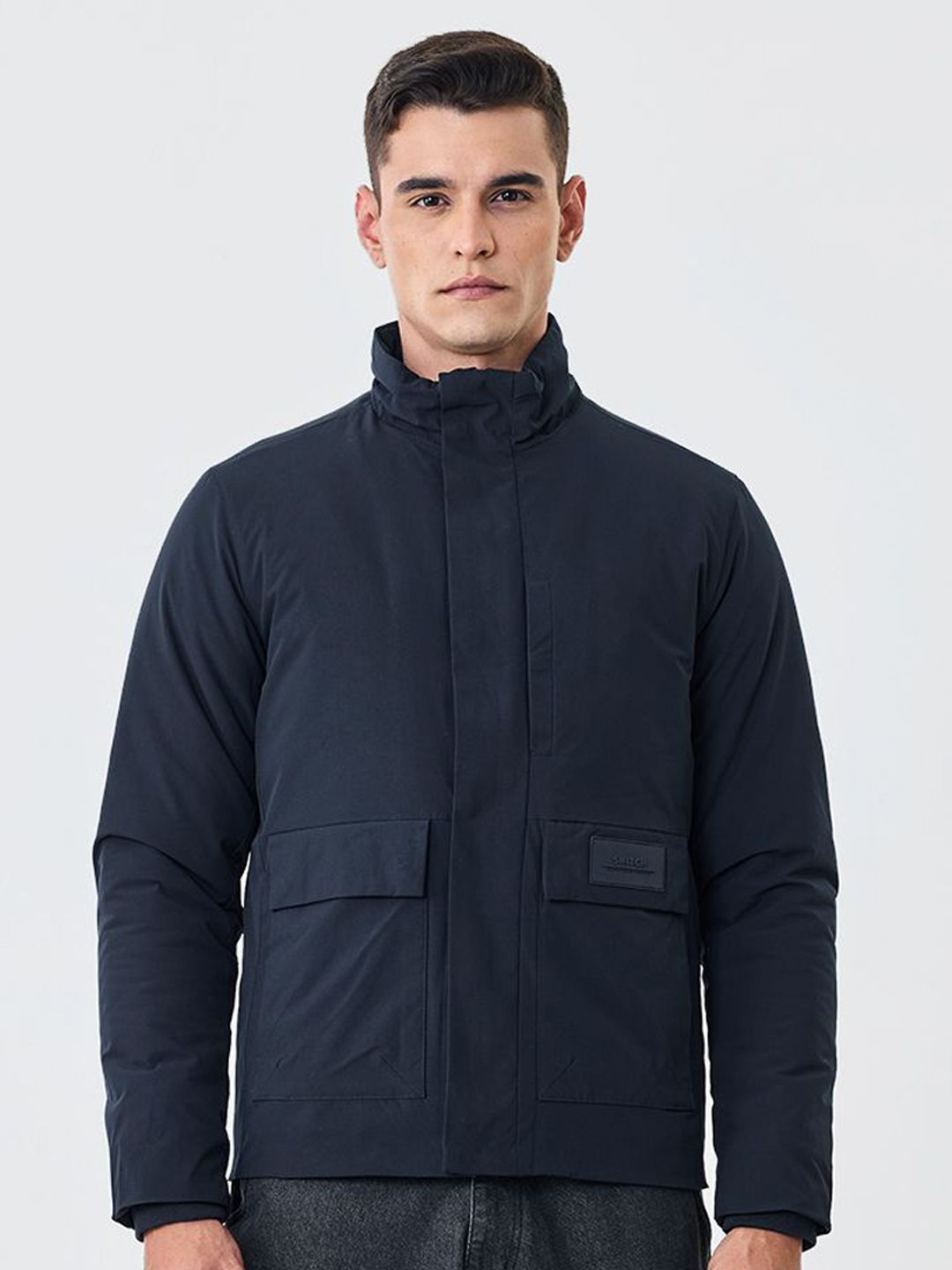 Snitch Navy Solid Jacket