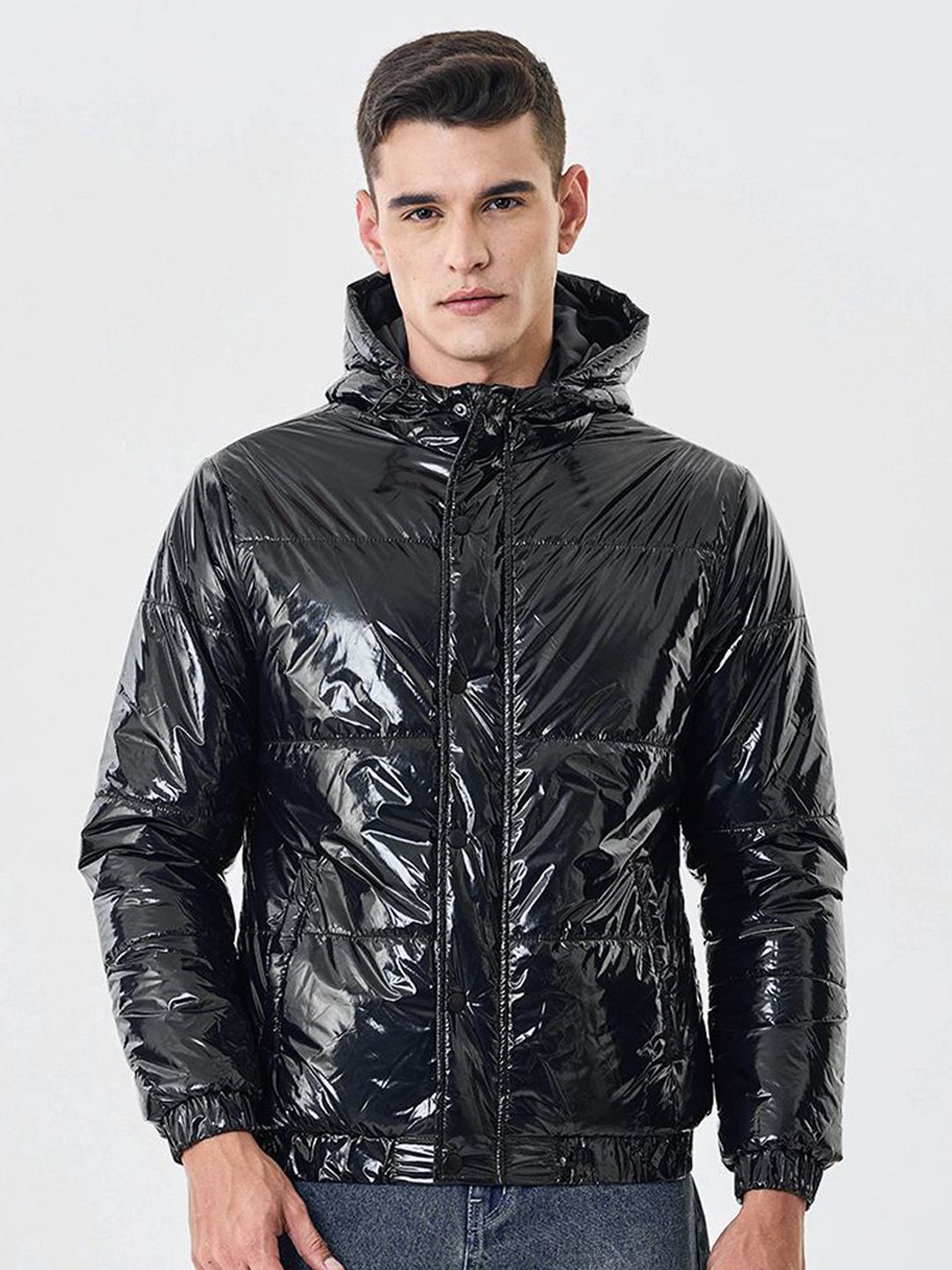 Snitch Black Plain Jacket