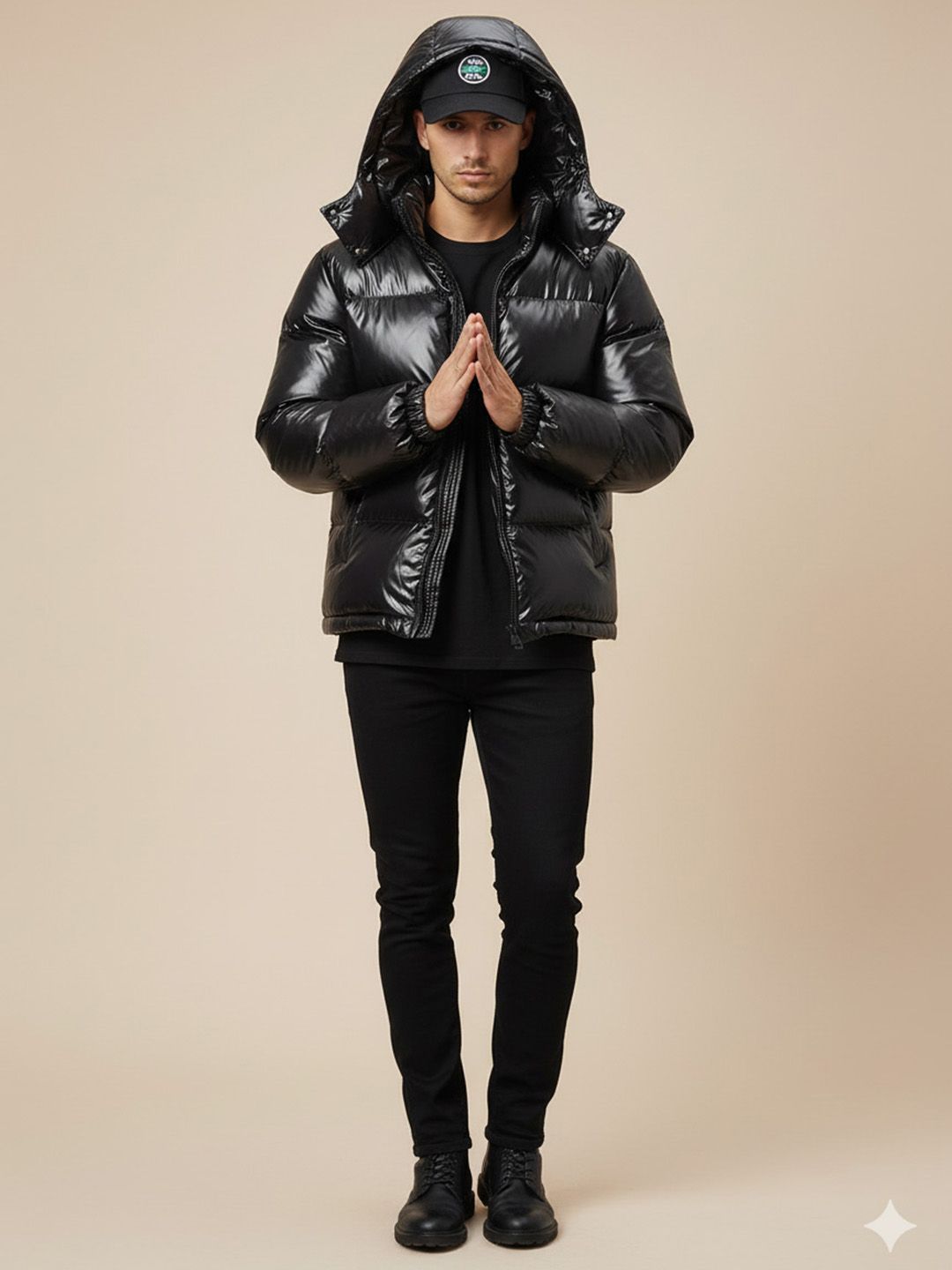 Mast & Harbour Men Hooded Solid Puffer Jacket