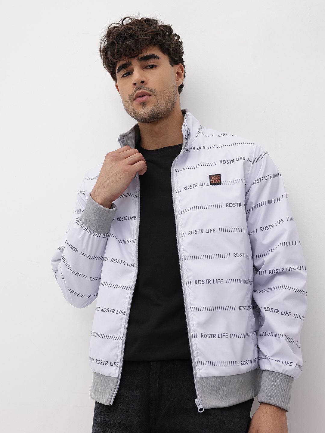 The Roadster Life Co. Typography Printed Bomber Jacket