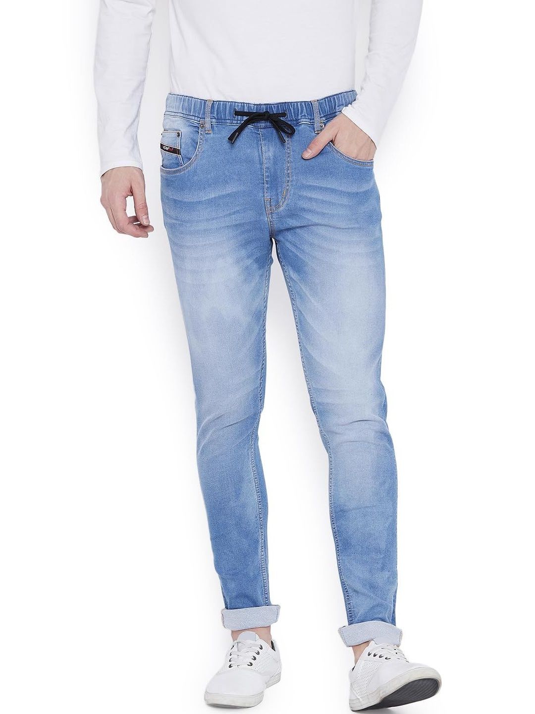 PERF Men Jean Regular Fit Mid-Rise Light Fade Jeans