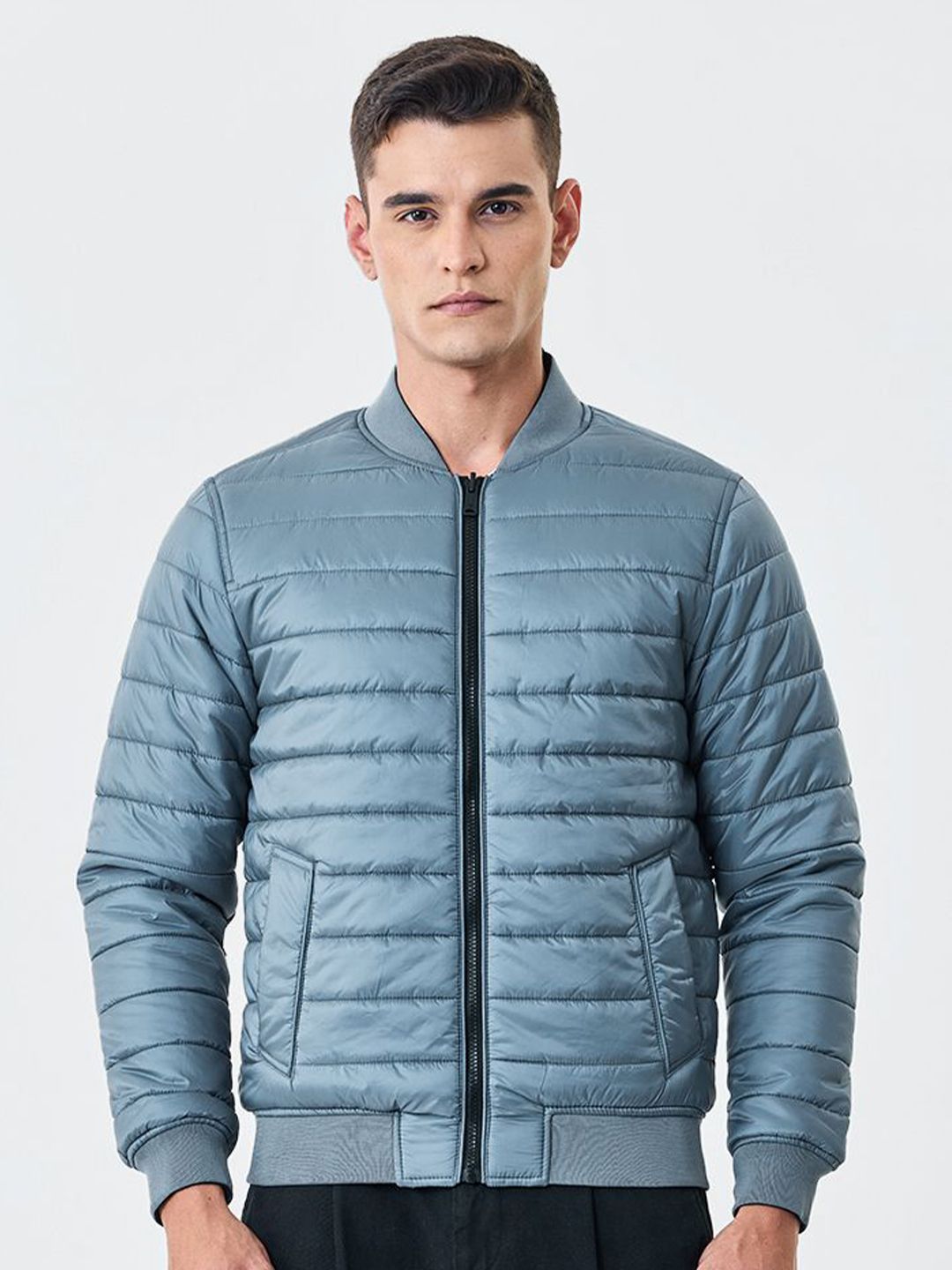 Snitch Men Reversible Collarless Puffer Jacket
