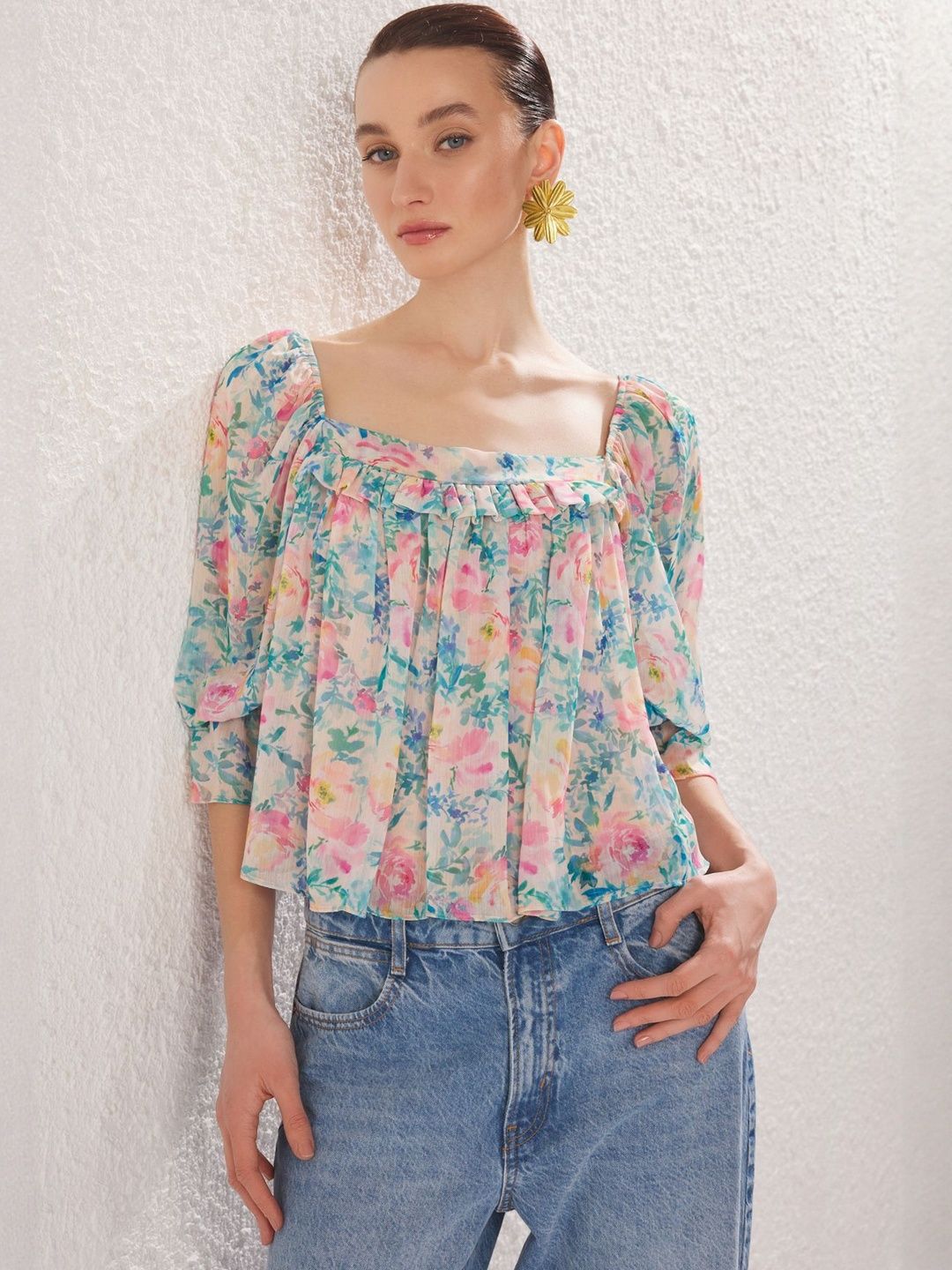Trendyol Floral Print Top