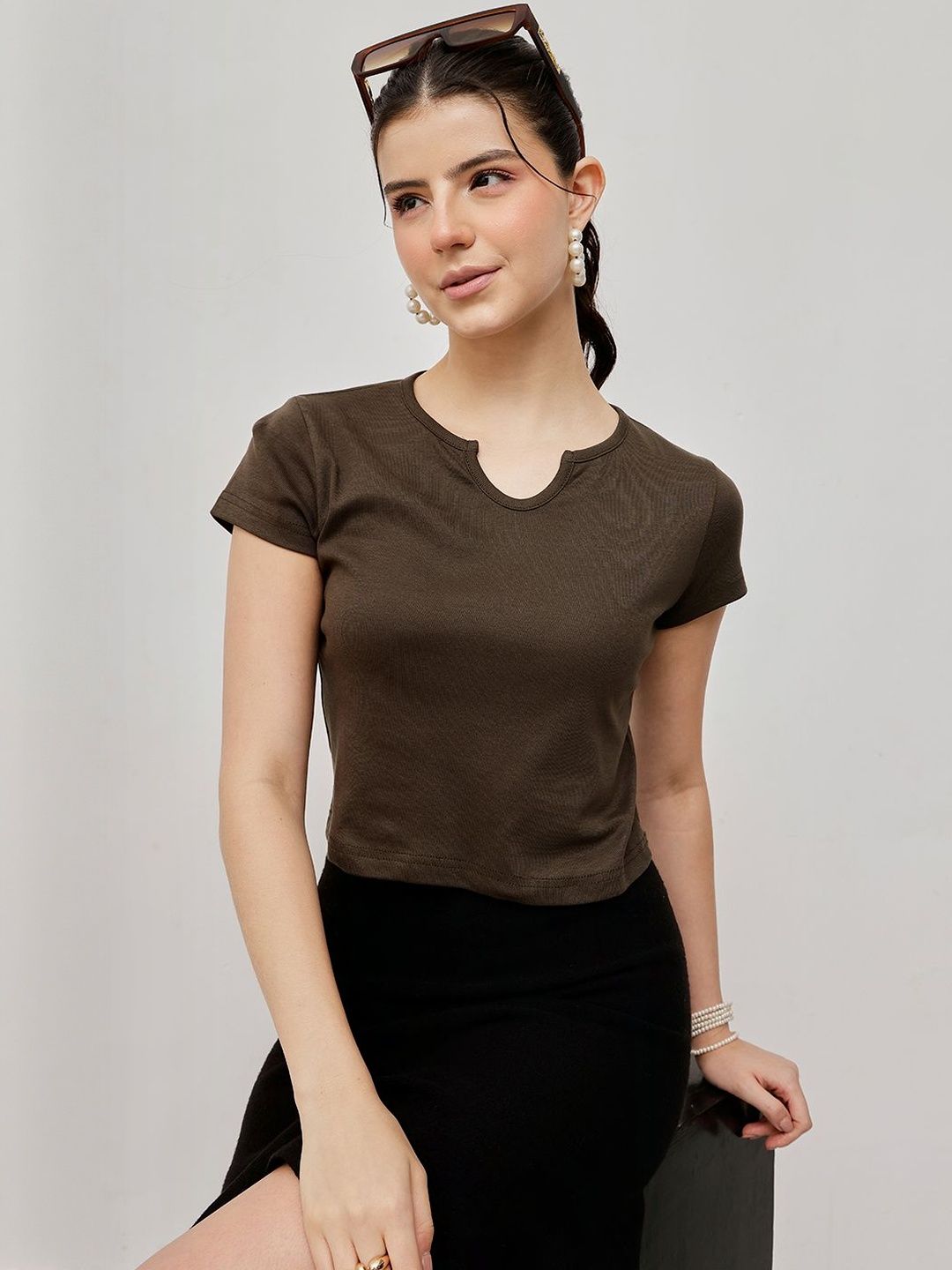 Espresso Espresso Cotton Crop Top