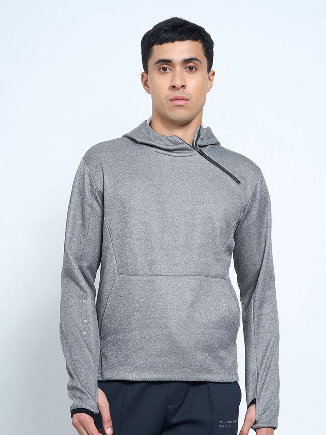 Ajile by Pantaloons Men Solid Hooded Sweatshirt