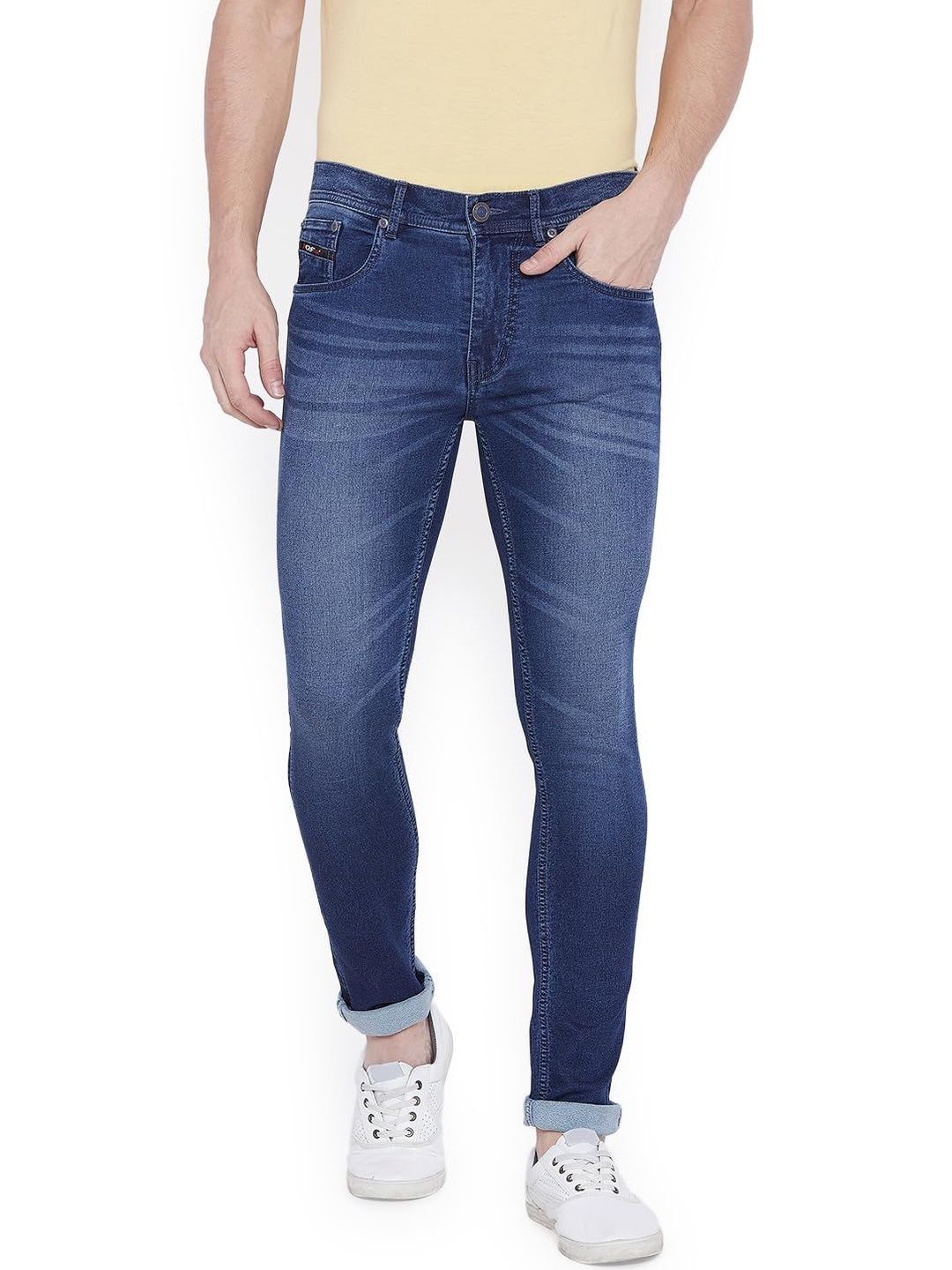 PERF Men Jean Regular Fit Mid-Rise Light Fade Jeans