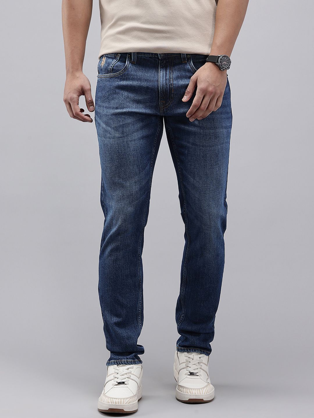 U.S. Polo Assn. Denim Co. Men Brandon Slim Tapered Fit Stretchable Jeans