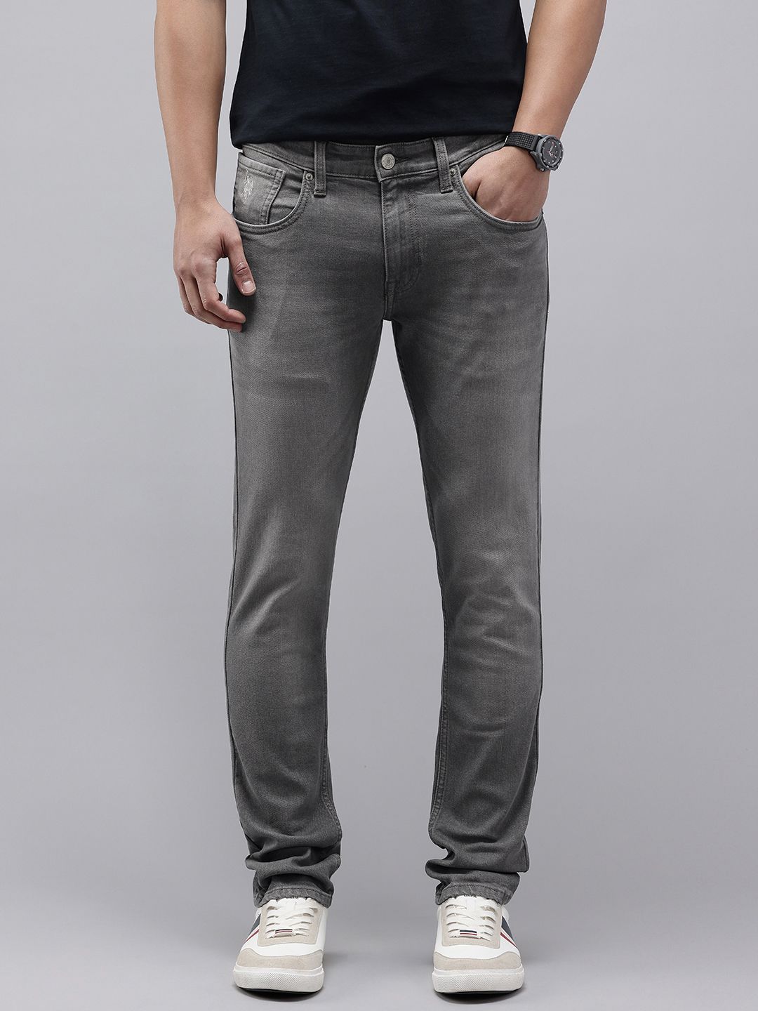 U.S. Polo Assn. Denim Co. Men Brandon Slim Tapered Light Fade Stretchable Jeans