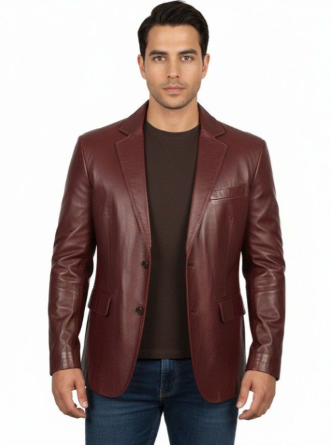 NOORIGARMENTS Men Lapel Collar Solid Lightweight Tailored Jacket