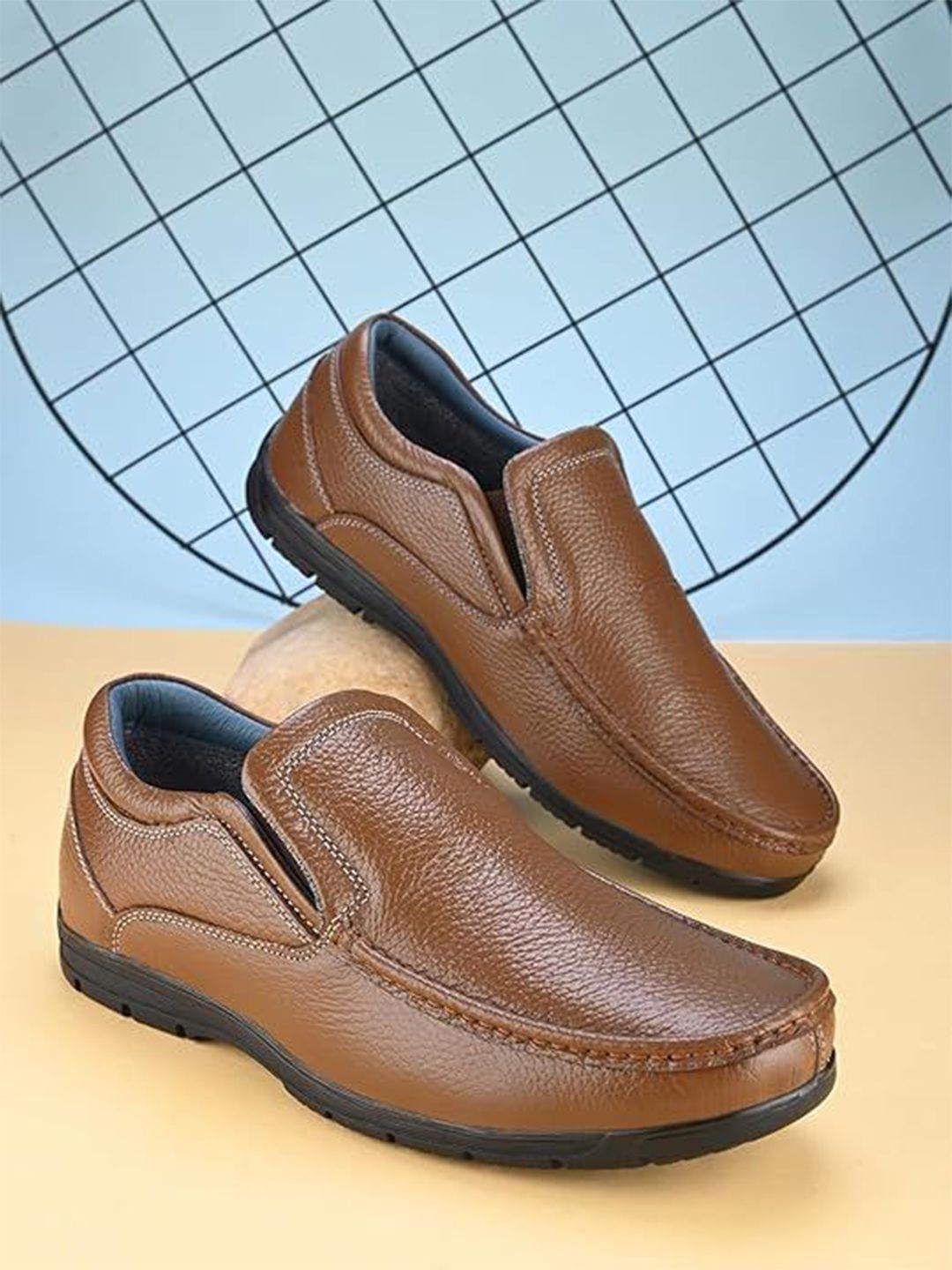 Provogue Men Textured Slip-On Formal Shoes