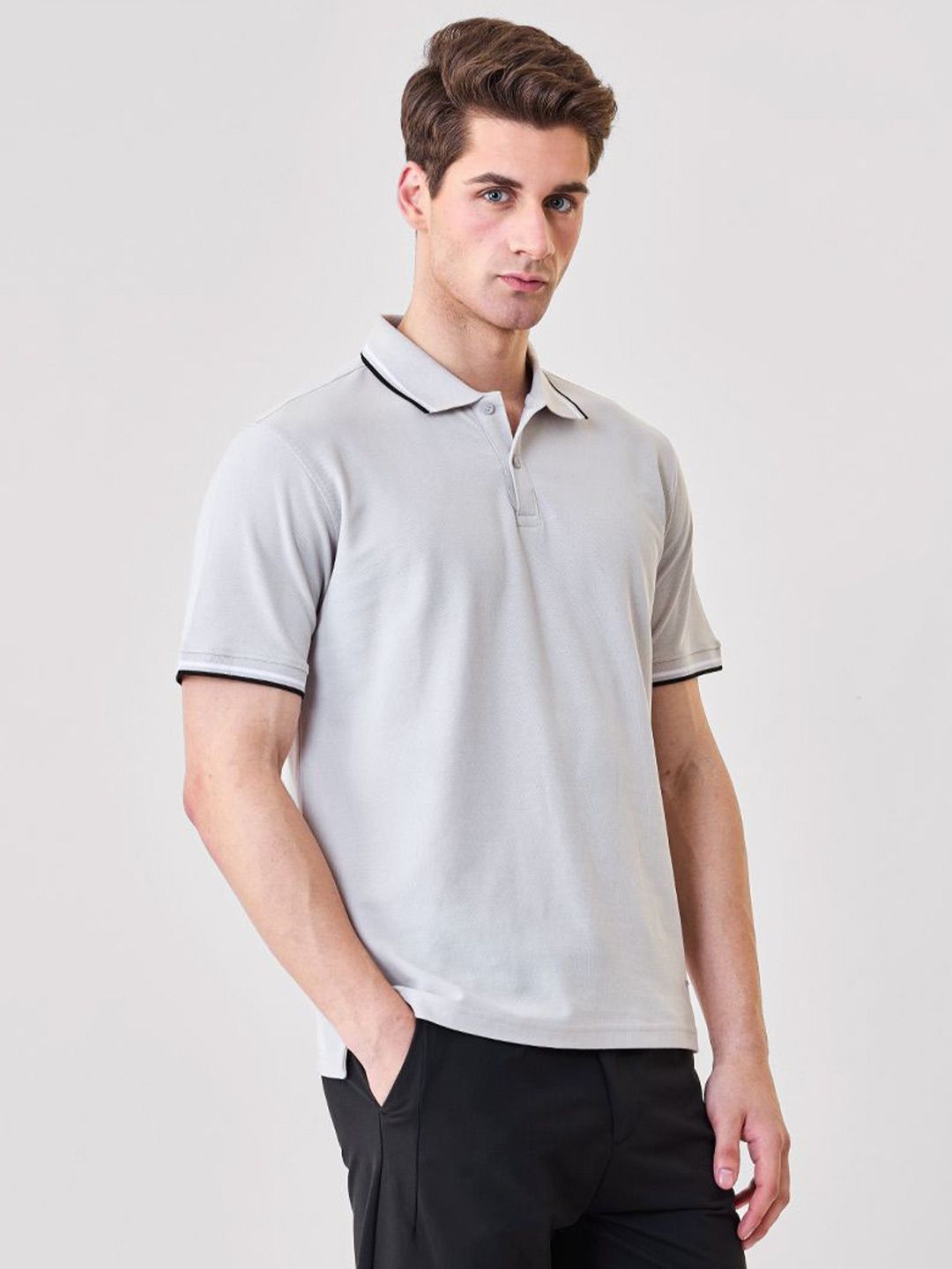 Snitch Polo Collar Short Sleeves Pure Cotton T-Shirt