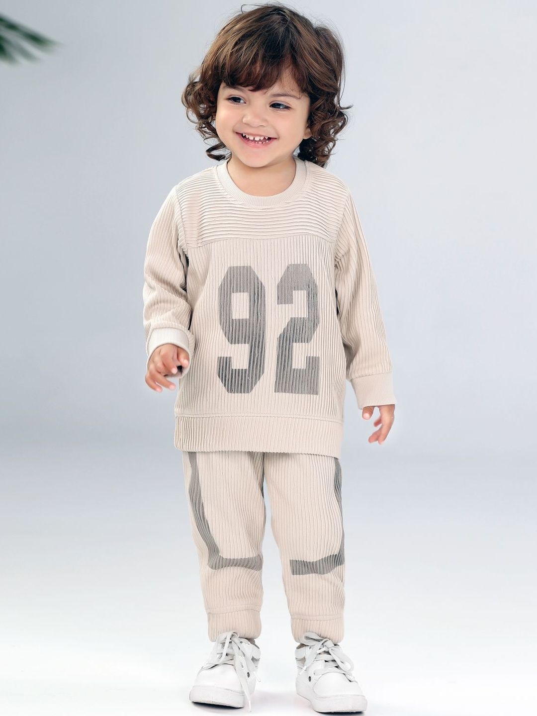 Bad Boys Boys Printed Round Neck Pure Cotton T-Shirt With Jogger