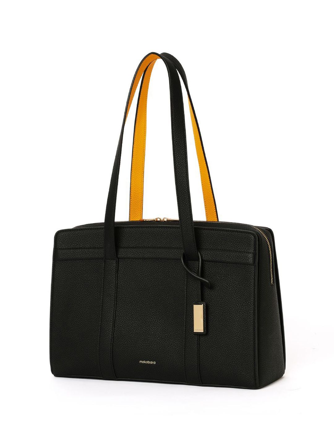 The Celeste Tote MOKOBARA Women The Celeste Tote Vegan Leather Casual Office Medium Black