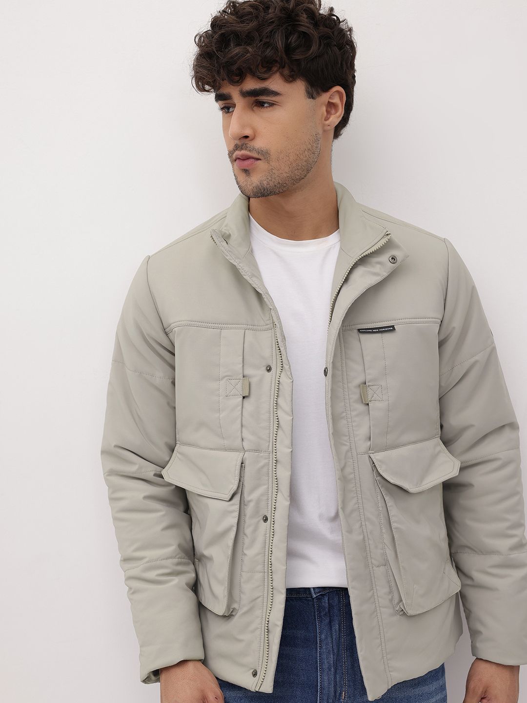 Buy The Roadster Life Co. Mock Collar Tailored Jacket With Velcro