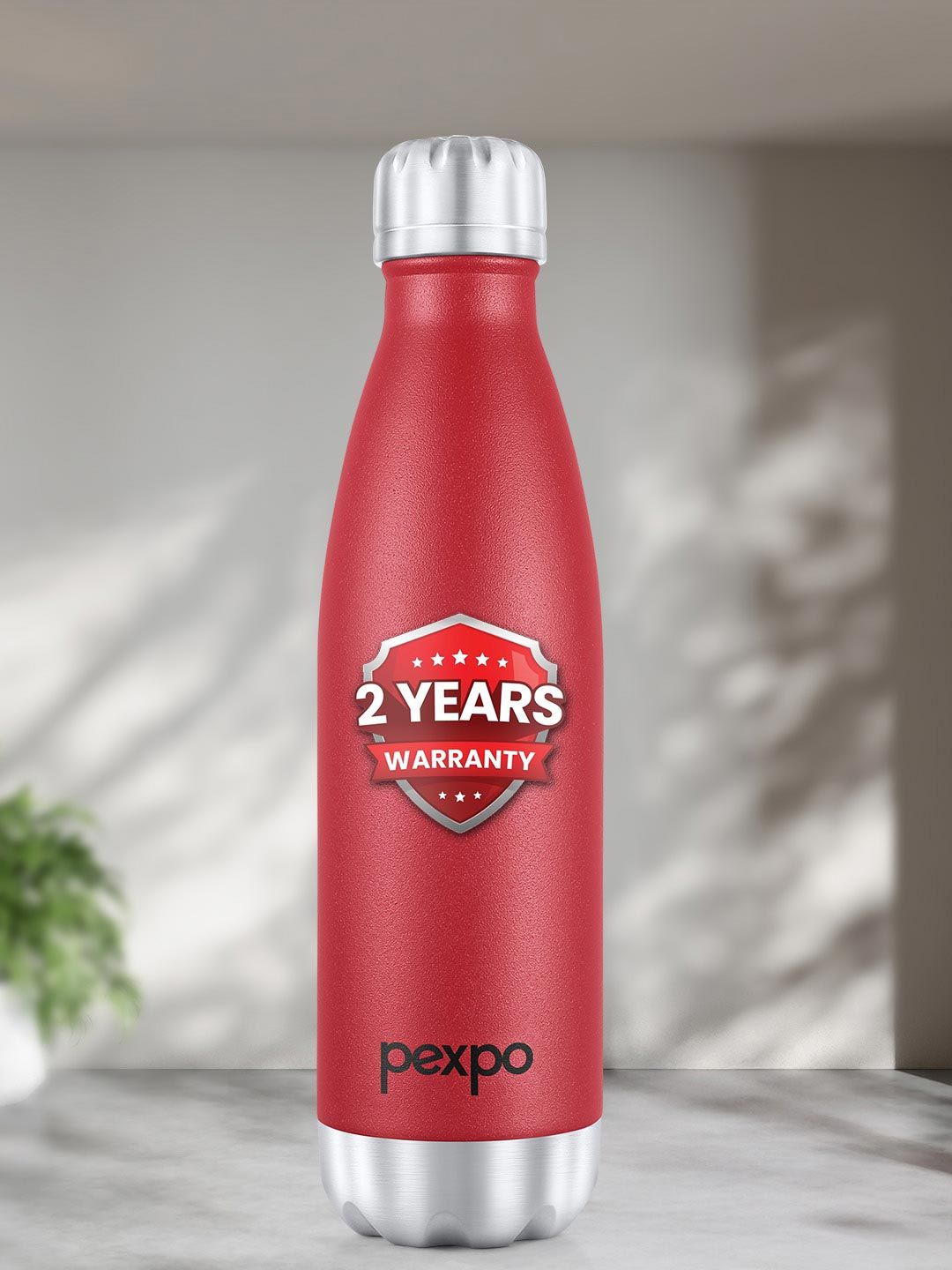 Pexpo Electro Crimson Red 3 Layer Insulated Stainless Steel Flask 500ml