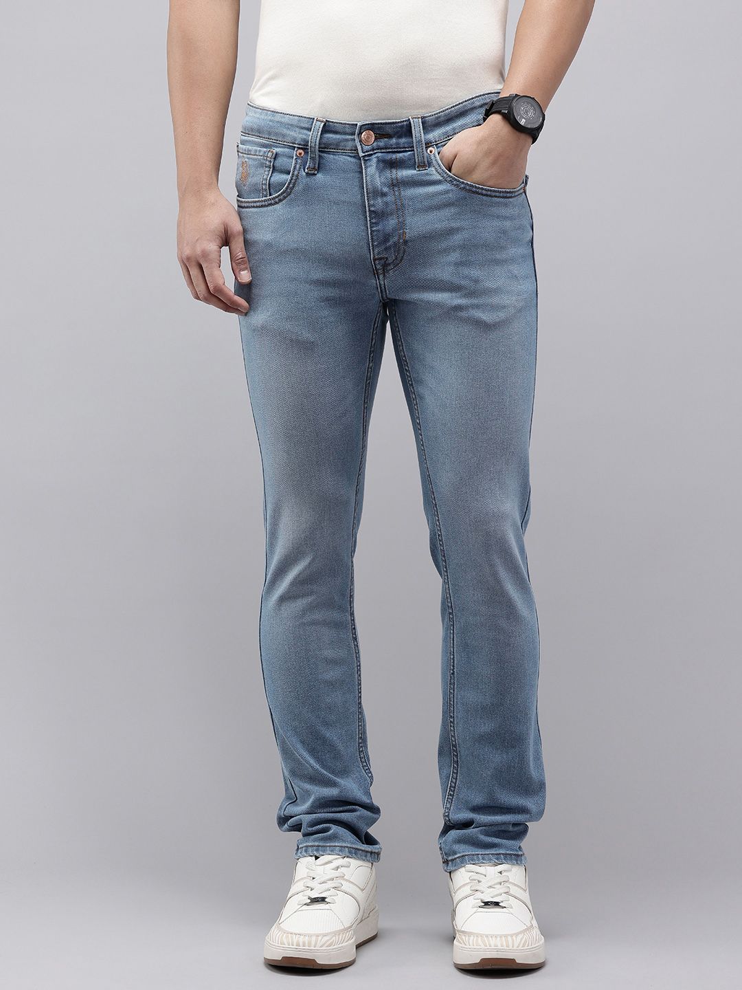 U.S. Polo Assn. Denim Co. Men Regallo Skinny Fit Light Fade Stretchable Jeans