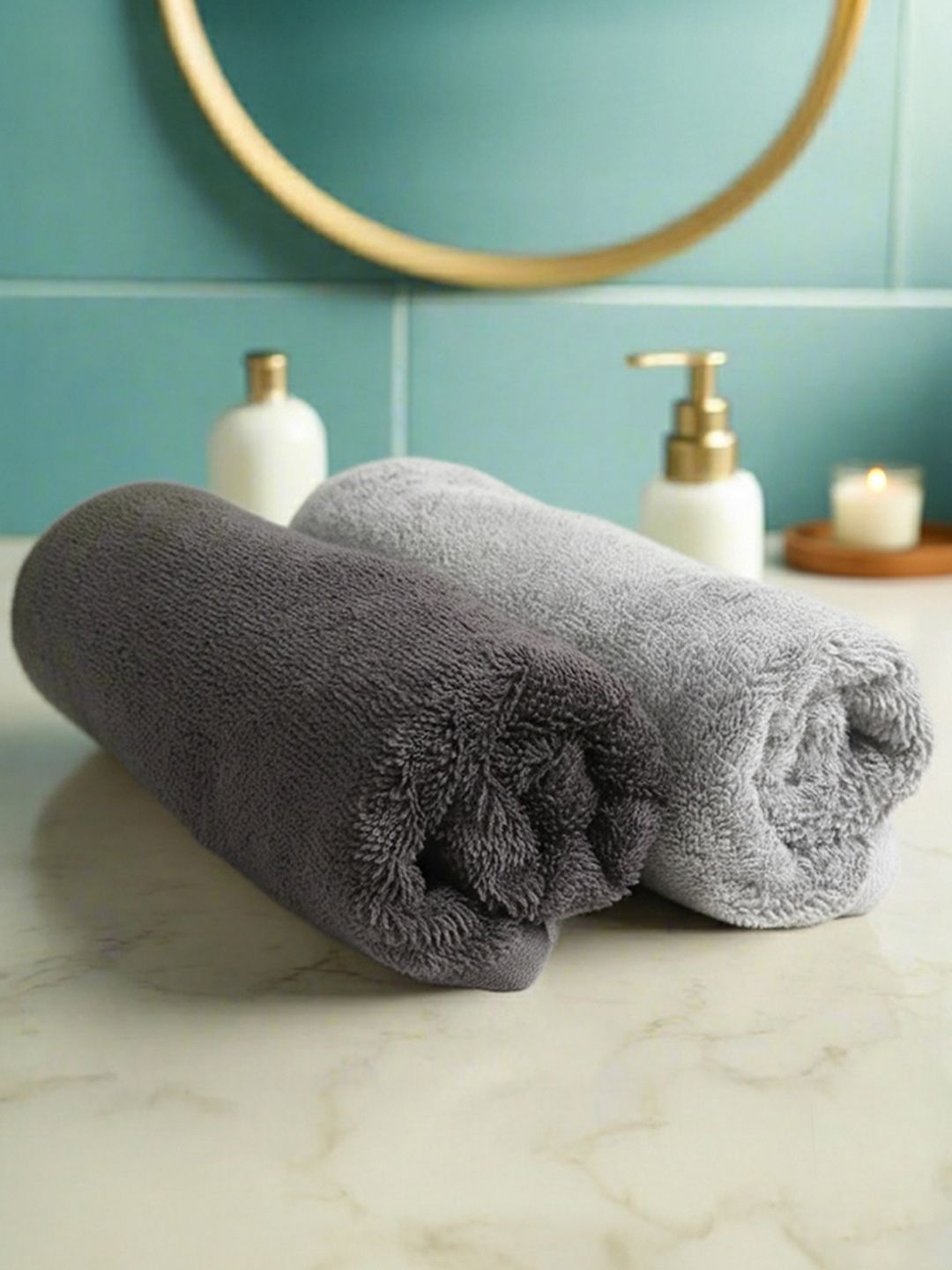 Heelium Heelium Unisex Pack of 2 Bamboo Super Soft & Quick Drying Home & Gym Hand Towel