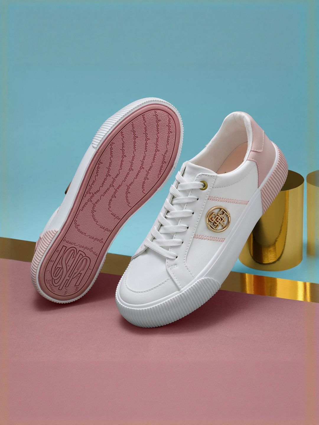 Women PU Sneakers U.S. Polo Assn. Women Katy 3.0 Chunky Sneaker Shoes