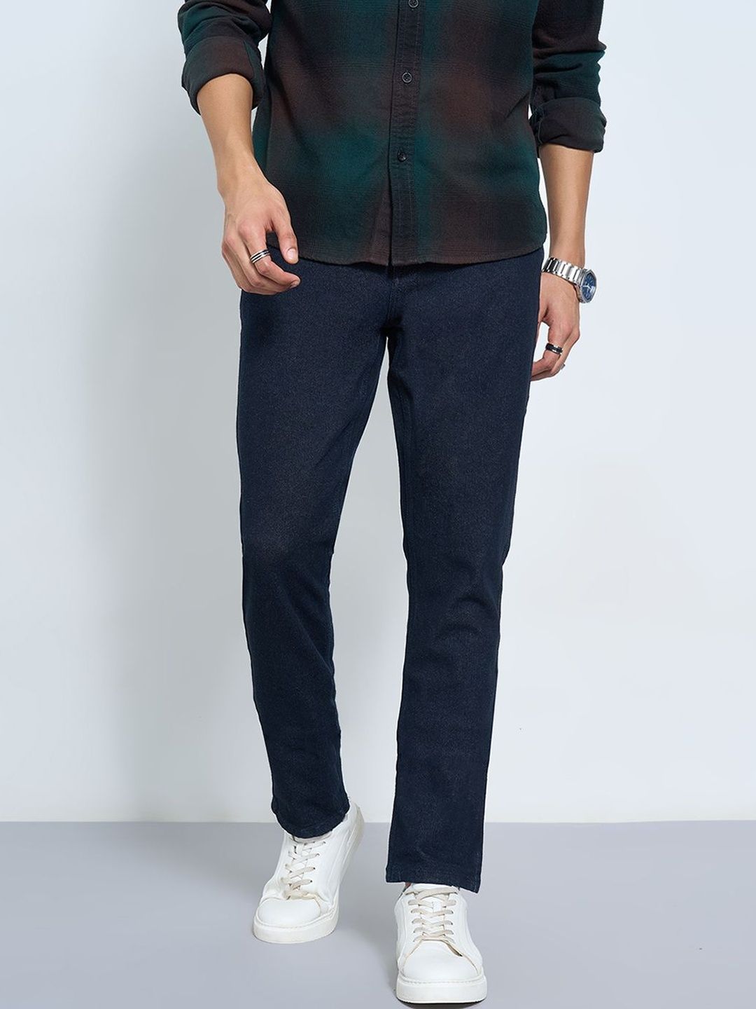 SF JEANS by Pantaloons Men Slim Fit Mid-Rise Dark Shade No Fade Non Stretchable Jeans