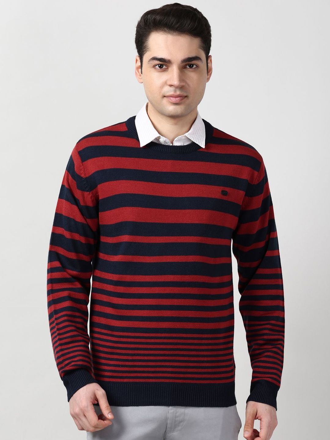 Peter England Casuals Men Striped Pullover