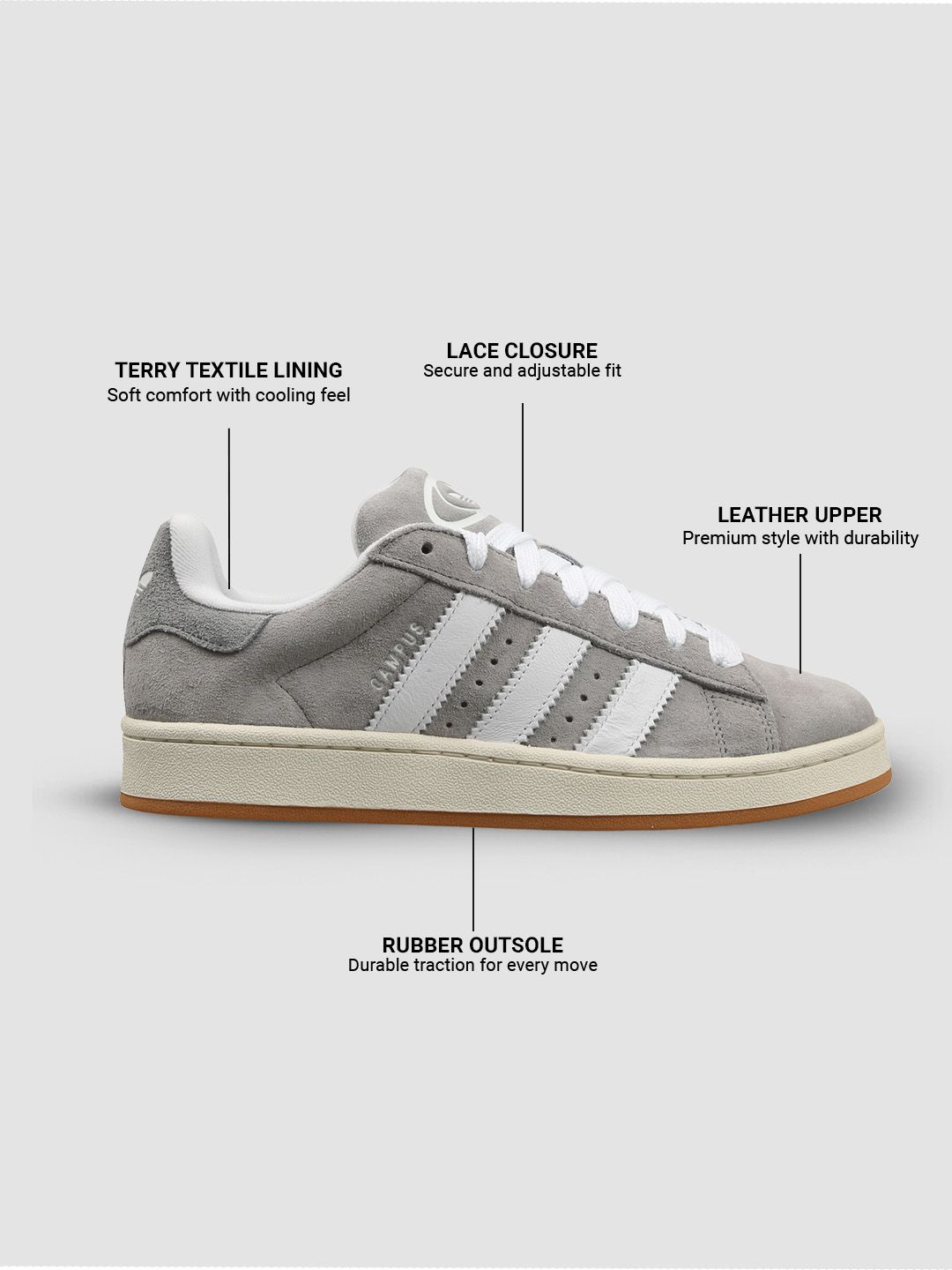 adidas gazelle silver green womens Adidas Campus 00s Grey/White