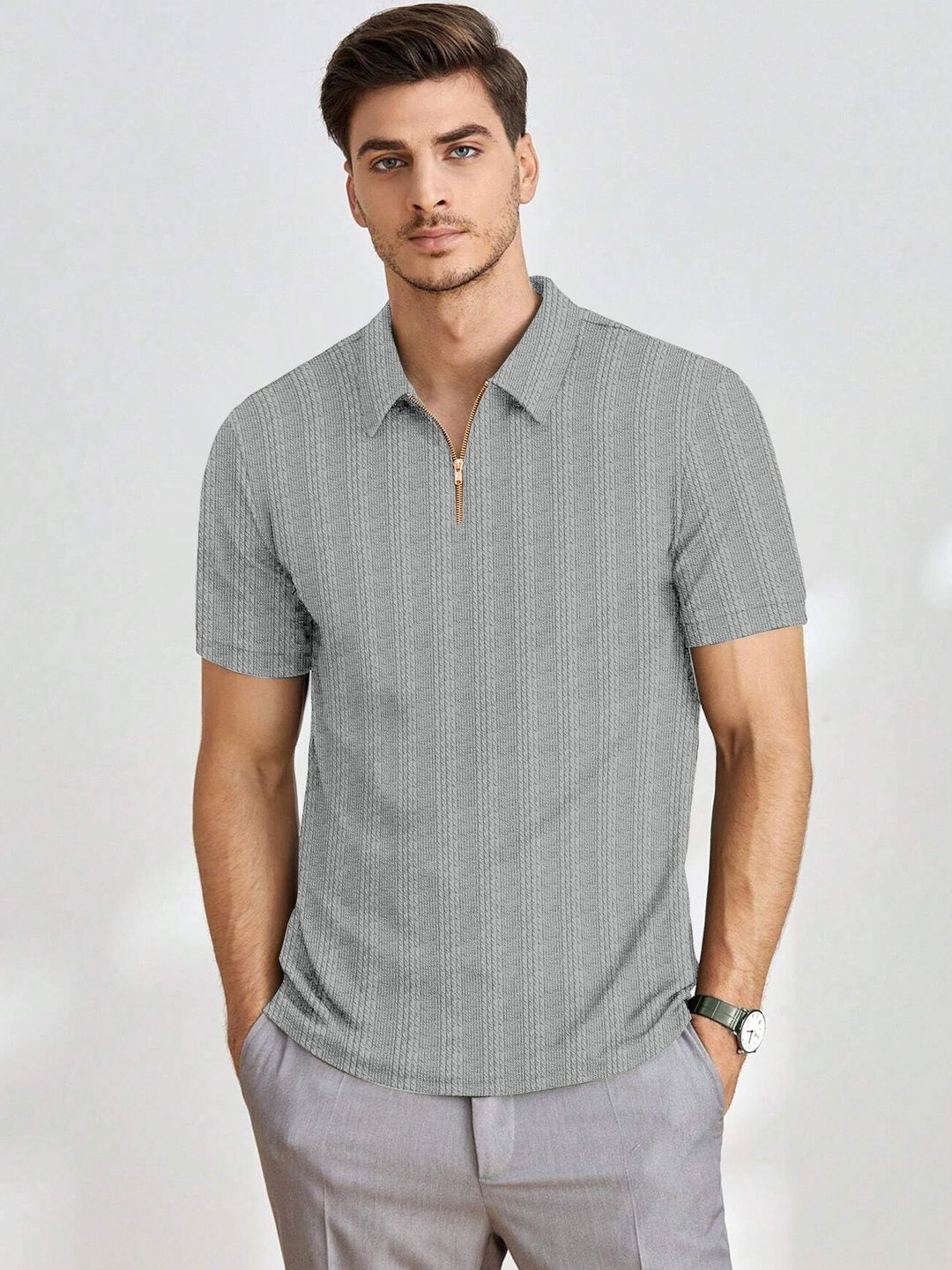 PTVIZE Men Polo Collar T-shirt