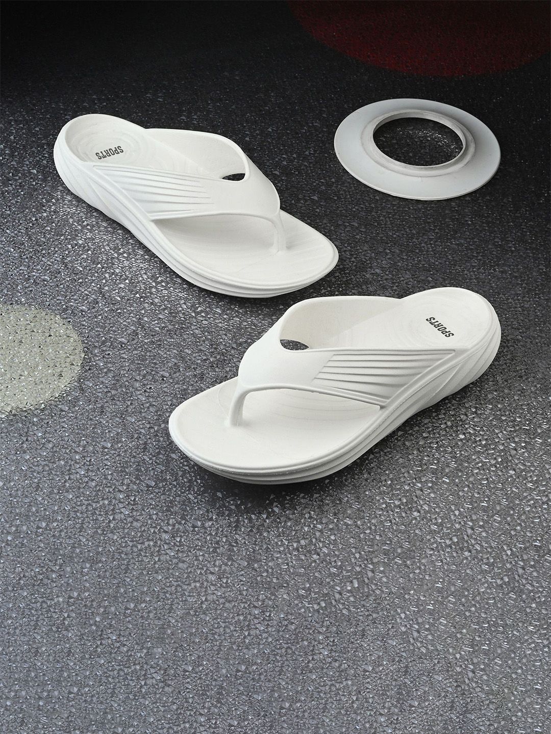 SZN Men Self Design Thong Flip-Flops
