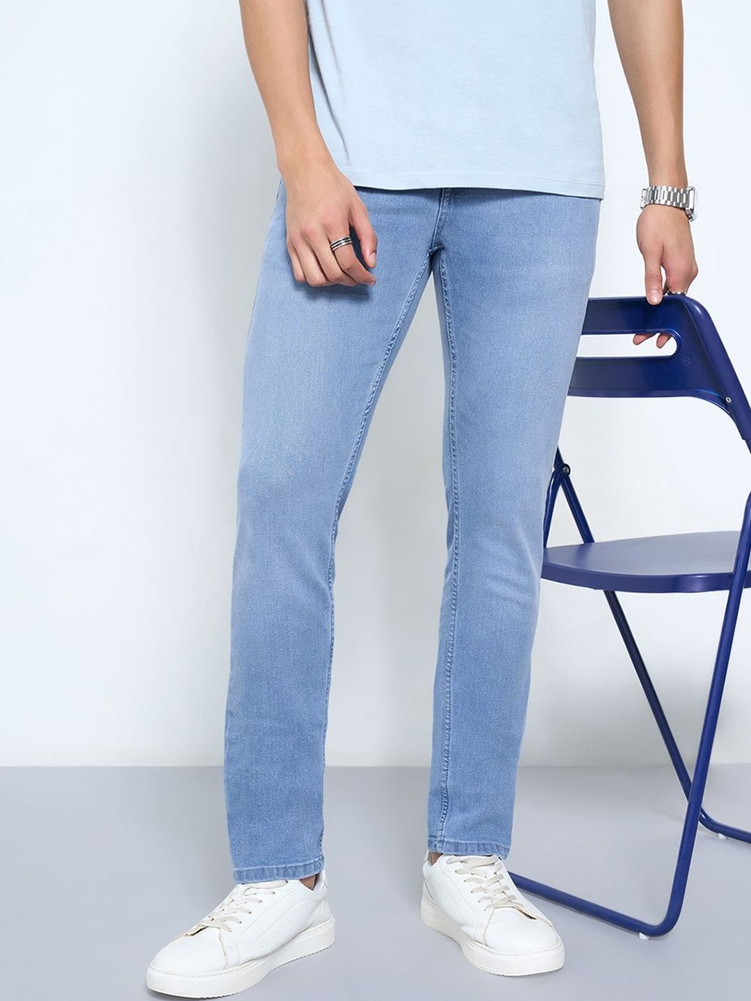 SF JEANS by Pantaloons Men Skinny Fit Mid-Rise Light Fade Jeans
