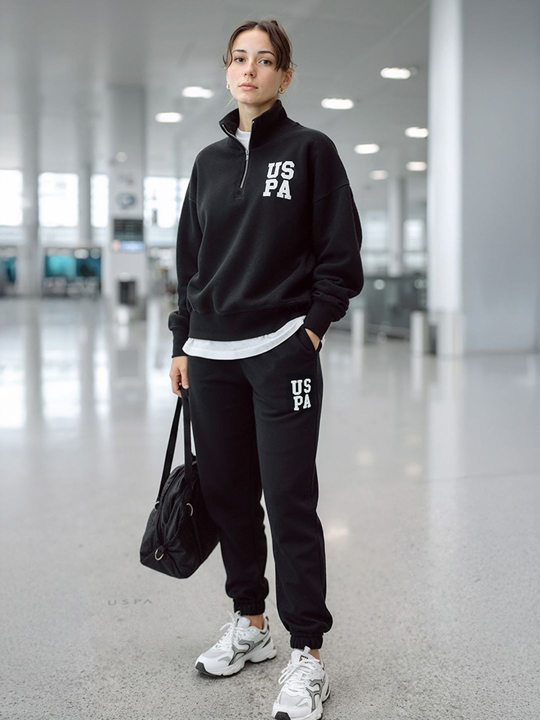 U.S. Polo Assn. Women Printed Joggers Trousers