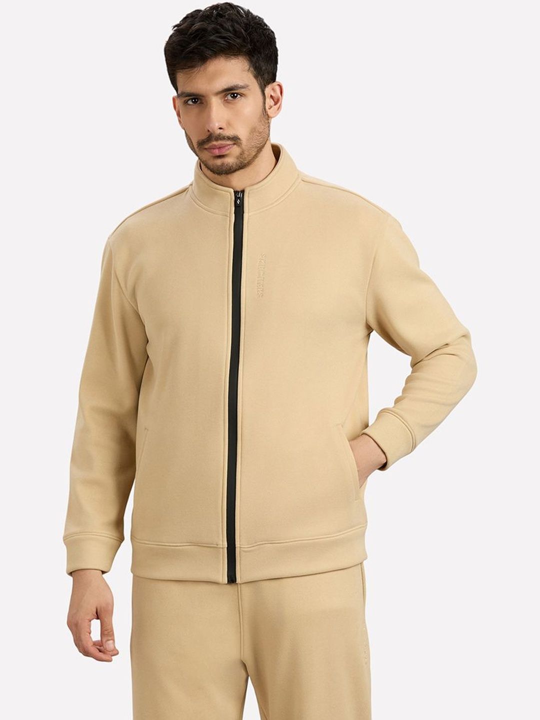 Skechers Men Relaxed-Fit Mock Collar Long Sleeve Airy Traveller Jacket