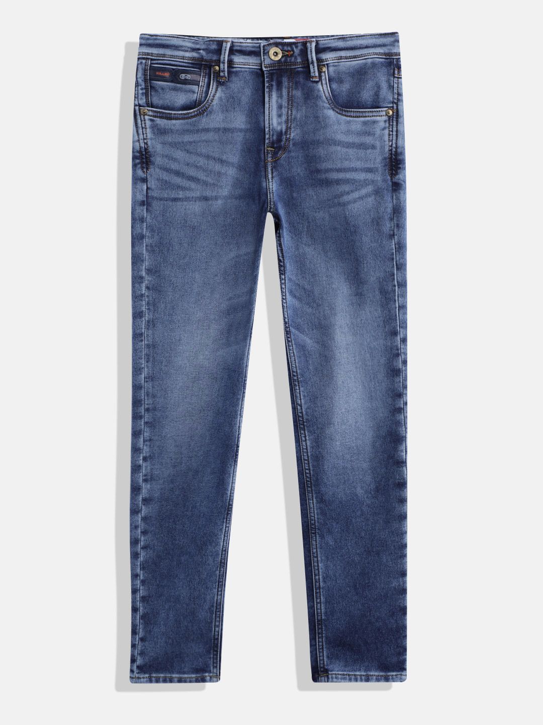 JUNIOR KILLER JUNIOR KILLER Boys Slim Fit Mid-Rise Light Fade Stretchable Jeans