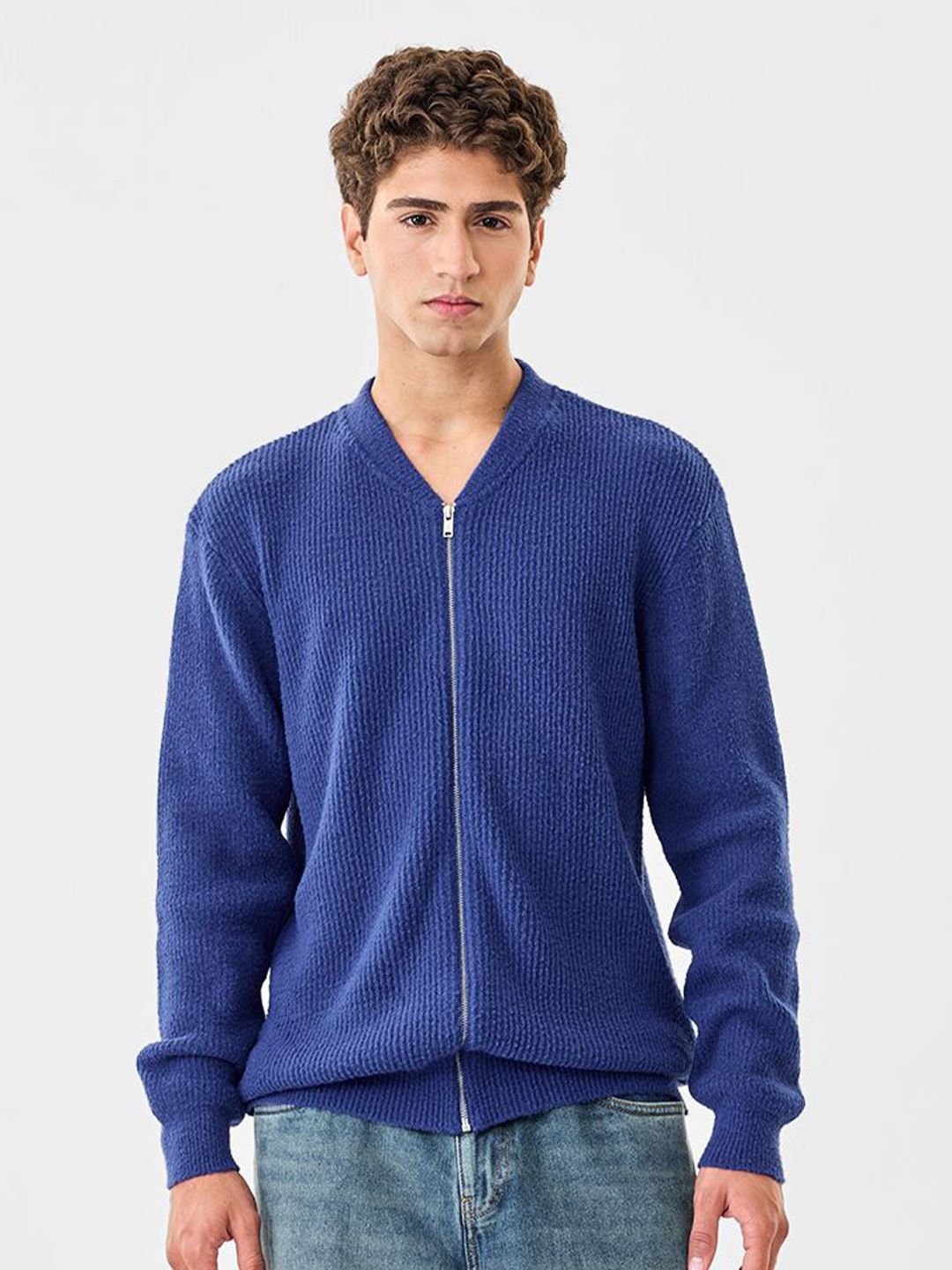 Snitch Blue Textured Jacket