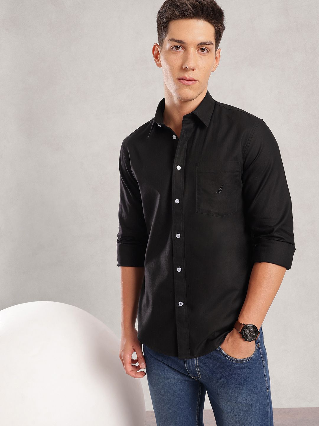 Nautica Premium Slim Fit Pure Cotton Casual Shirt