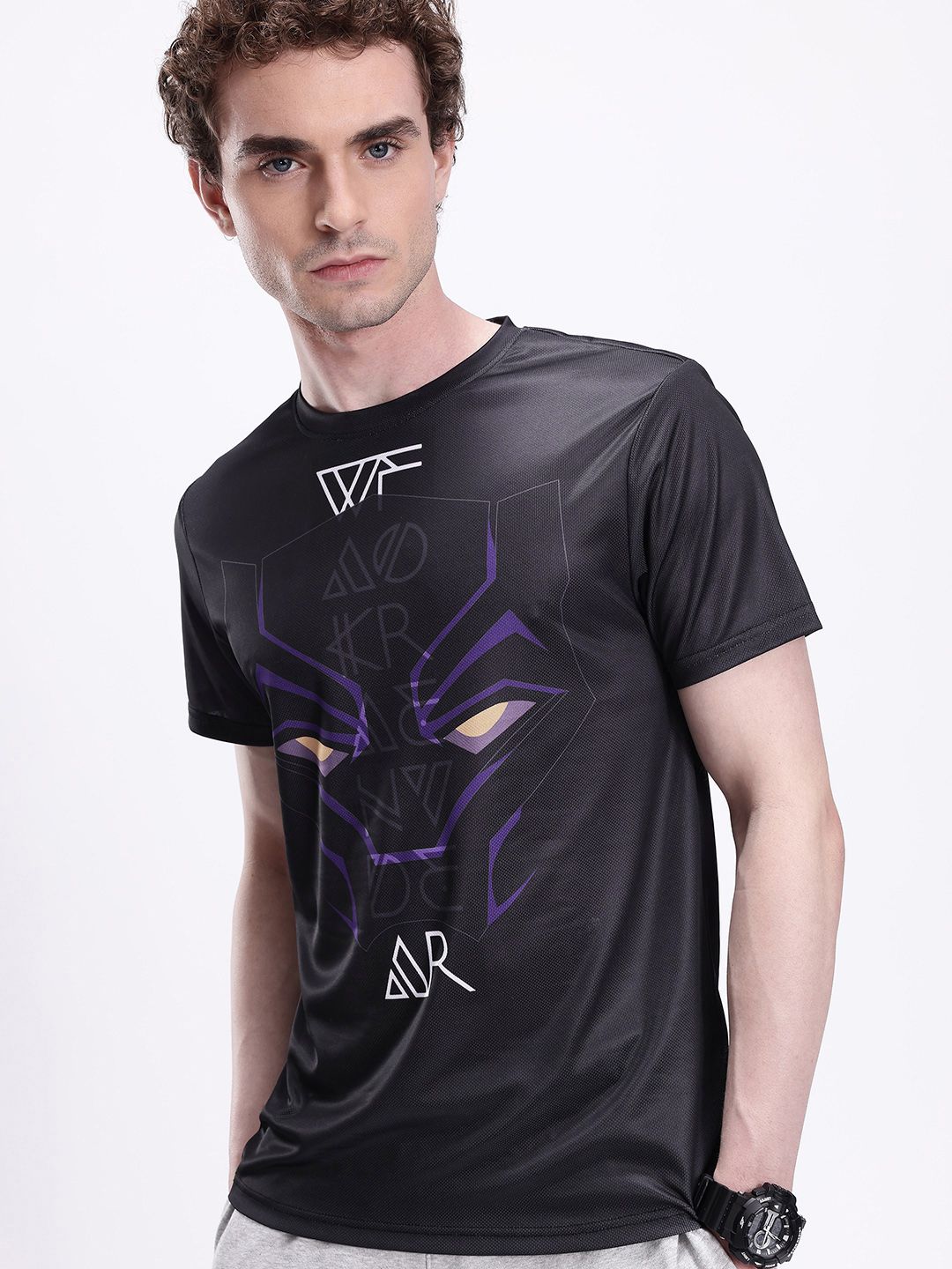 Kook N Keech Black Panther Graphic Printed T-shirt