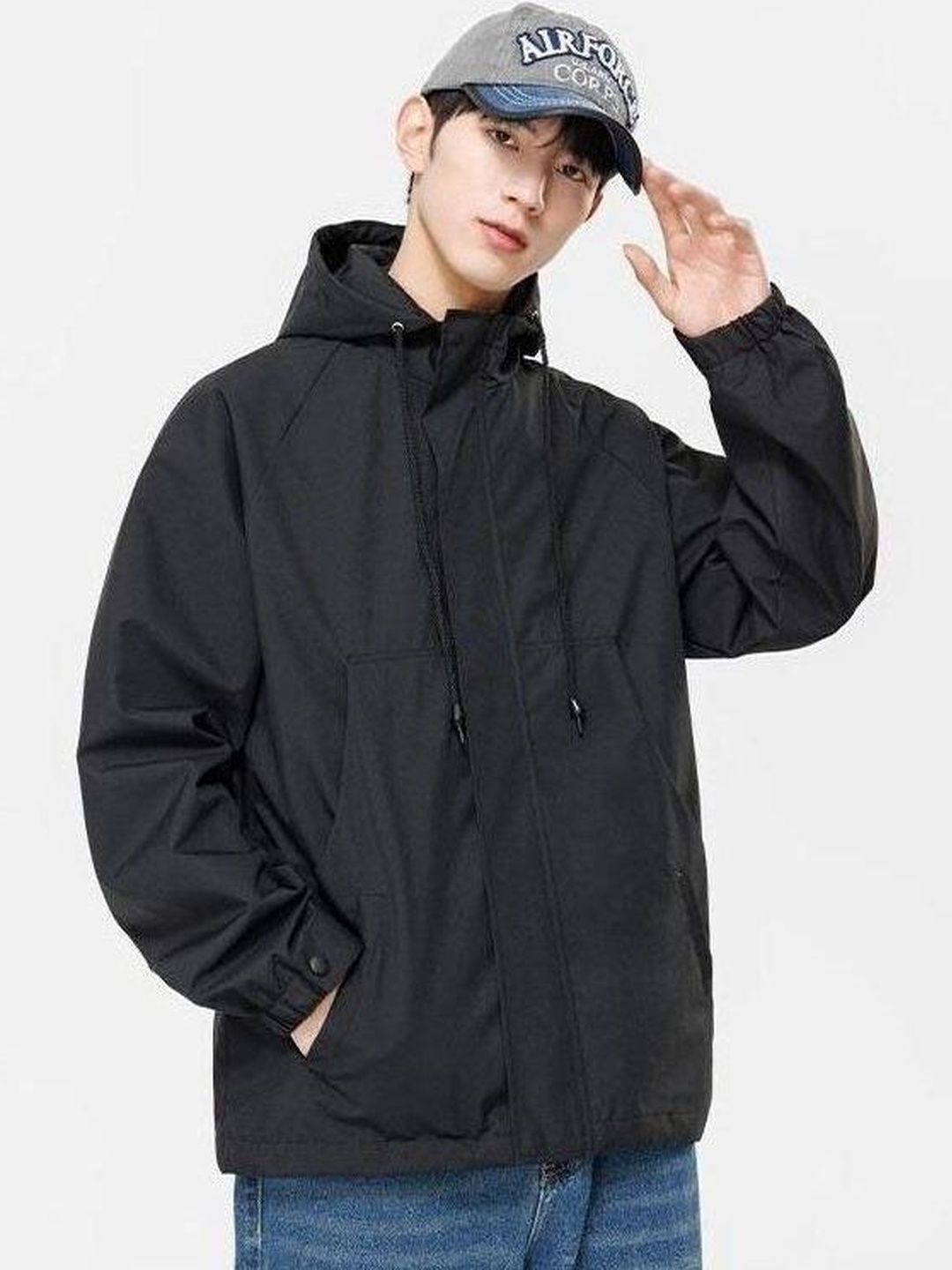 HERE&NOW Men Hooded Solid Parka Jacket