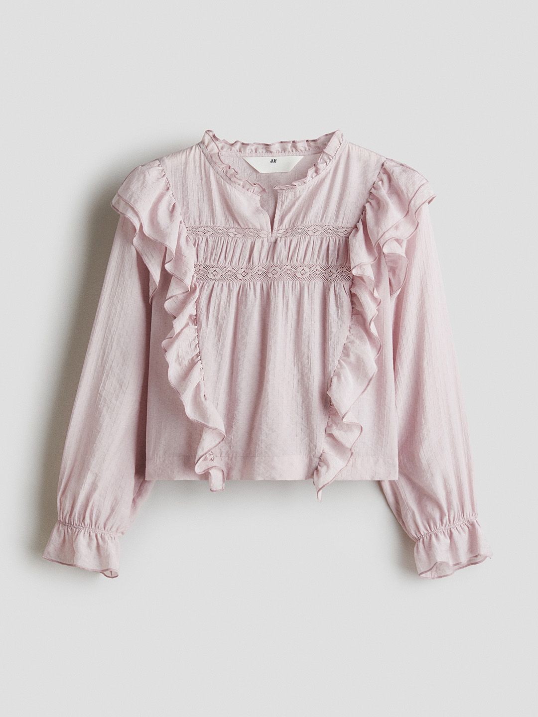 H&M Girls Frill-Trimmed Blouse