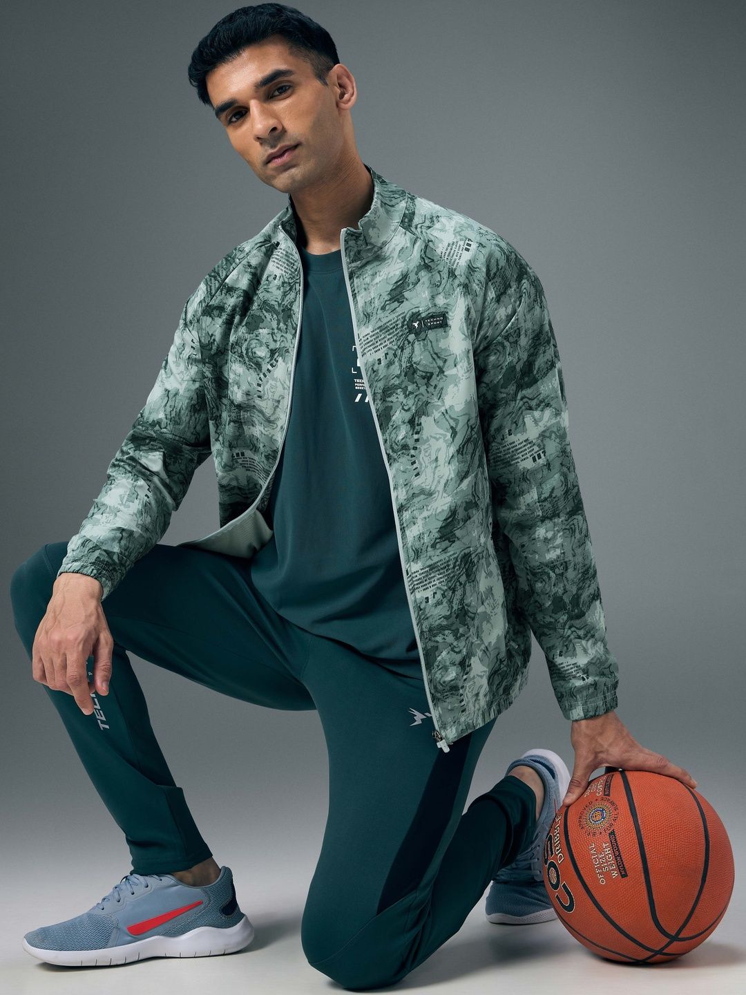 Technosport Men Floral Lightweight Training or Gym Sporty Jacket