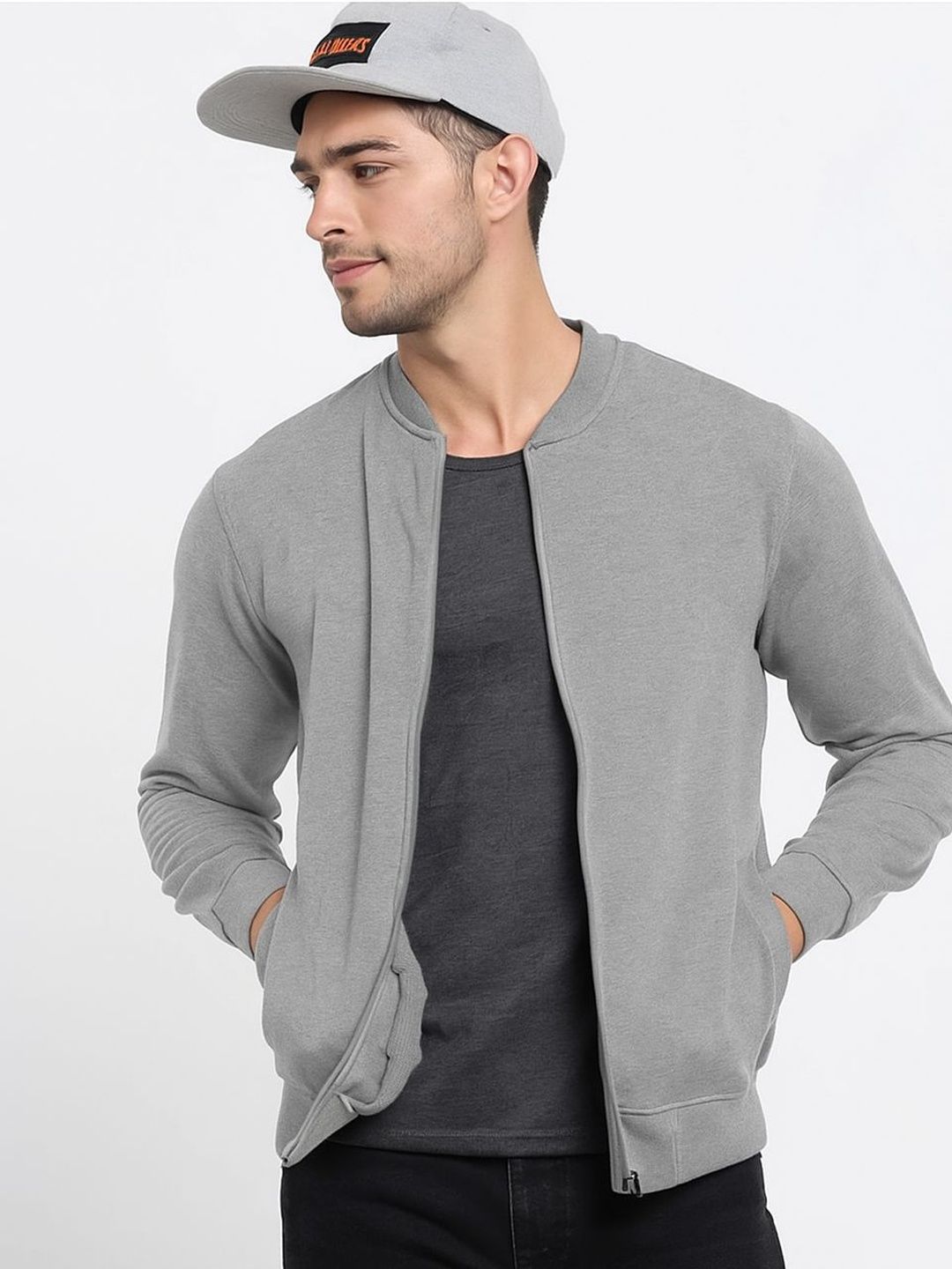 CHOW CHOW Men Fleece Bomber Jacket