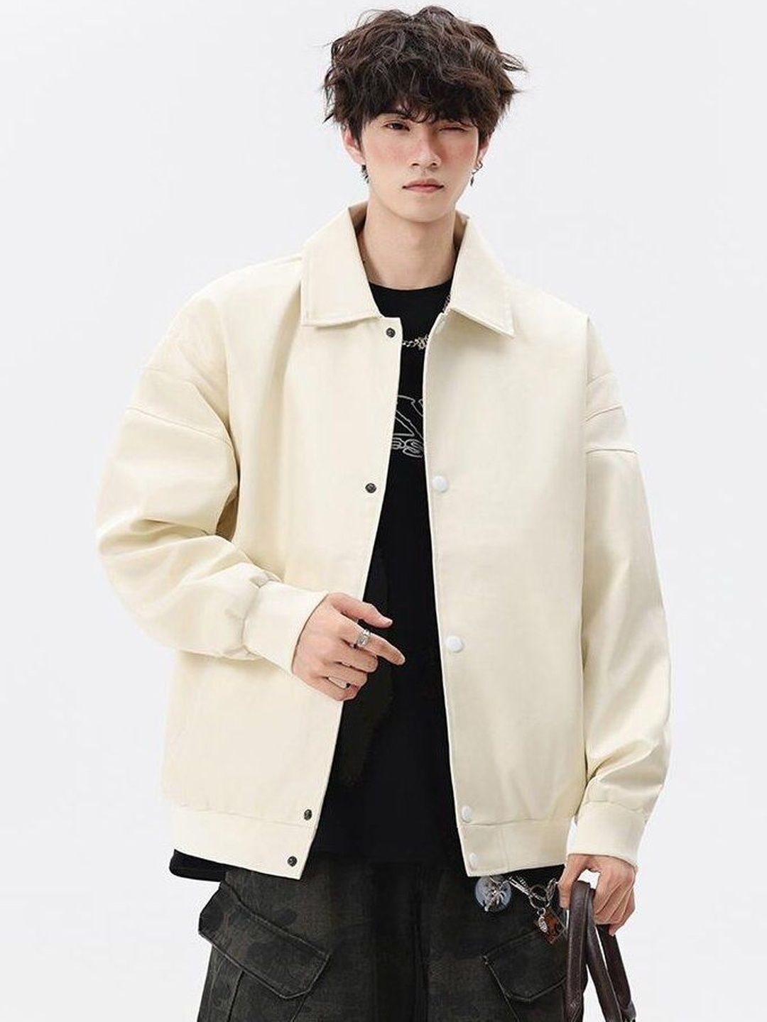 HERE&NOW Men Solid Spread Collar Long Sleeves Tailored Jacket