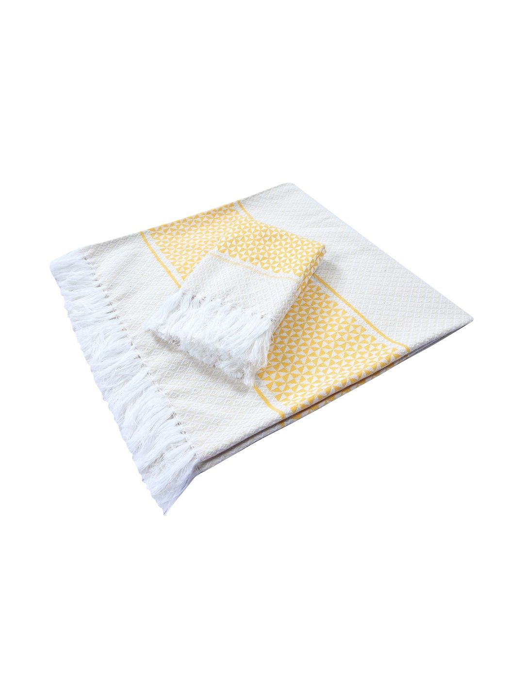 Saral Home Printed Cotton 400 GSM Quick Dry 2Pcs Soft Bath & Hand Towel Set- 59