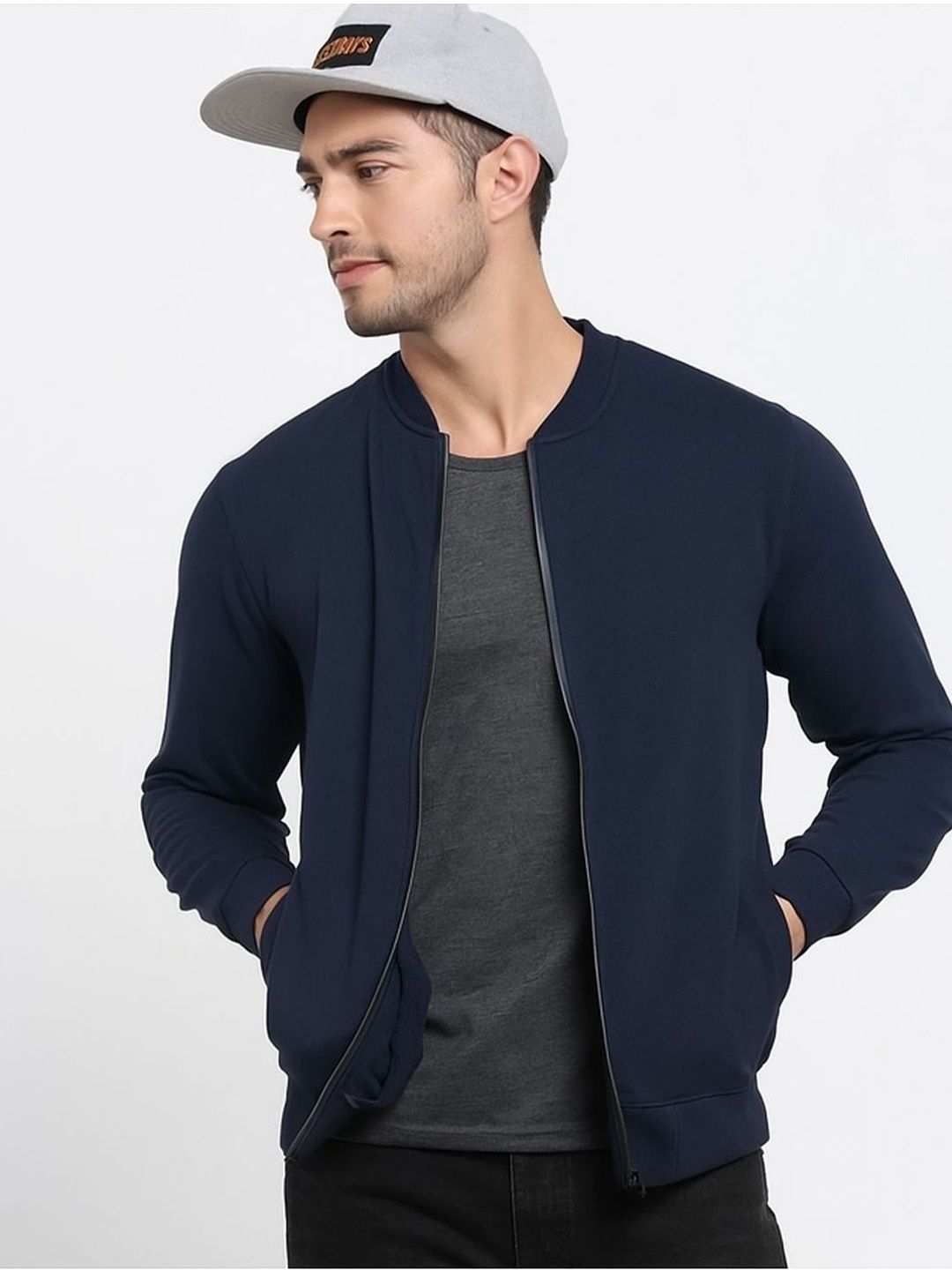CHOW CHOW Men Fleece Bomber Jacket