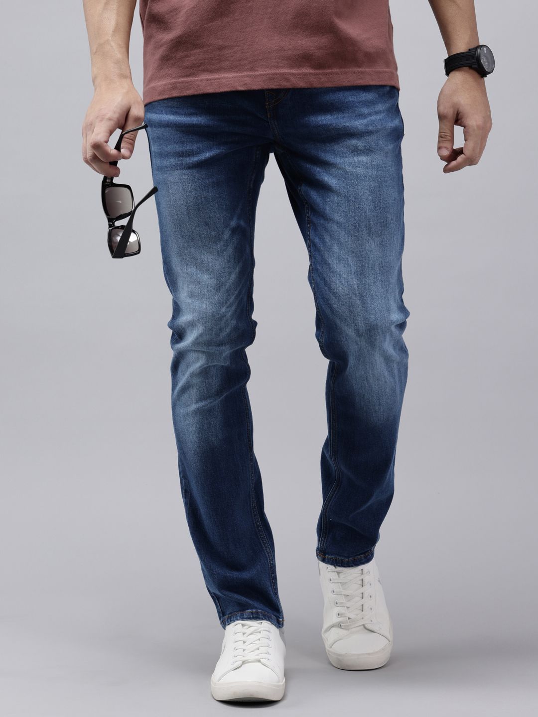 U.S. Polo Assn. Denim Co. Men Brandon Slim Tapered Fit Light Fade Stretchable Jeans