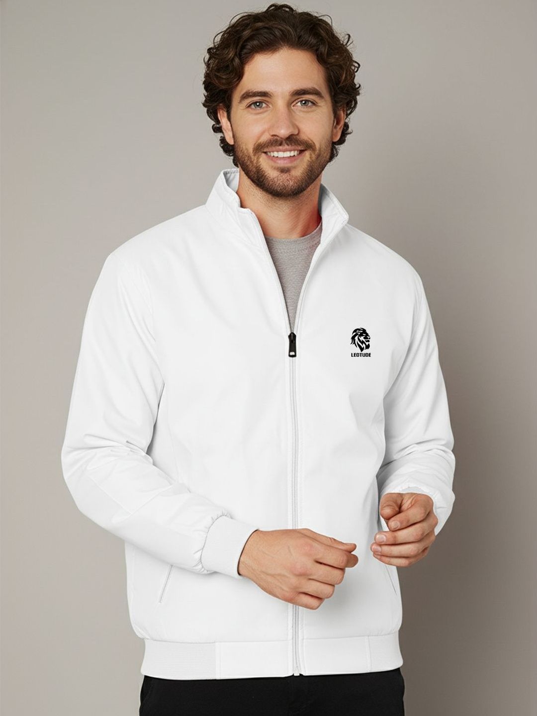 Leotude Mock Collar Lightweight Sporty Jacket