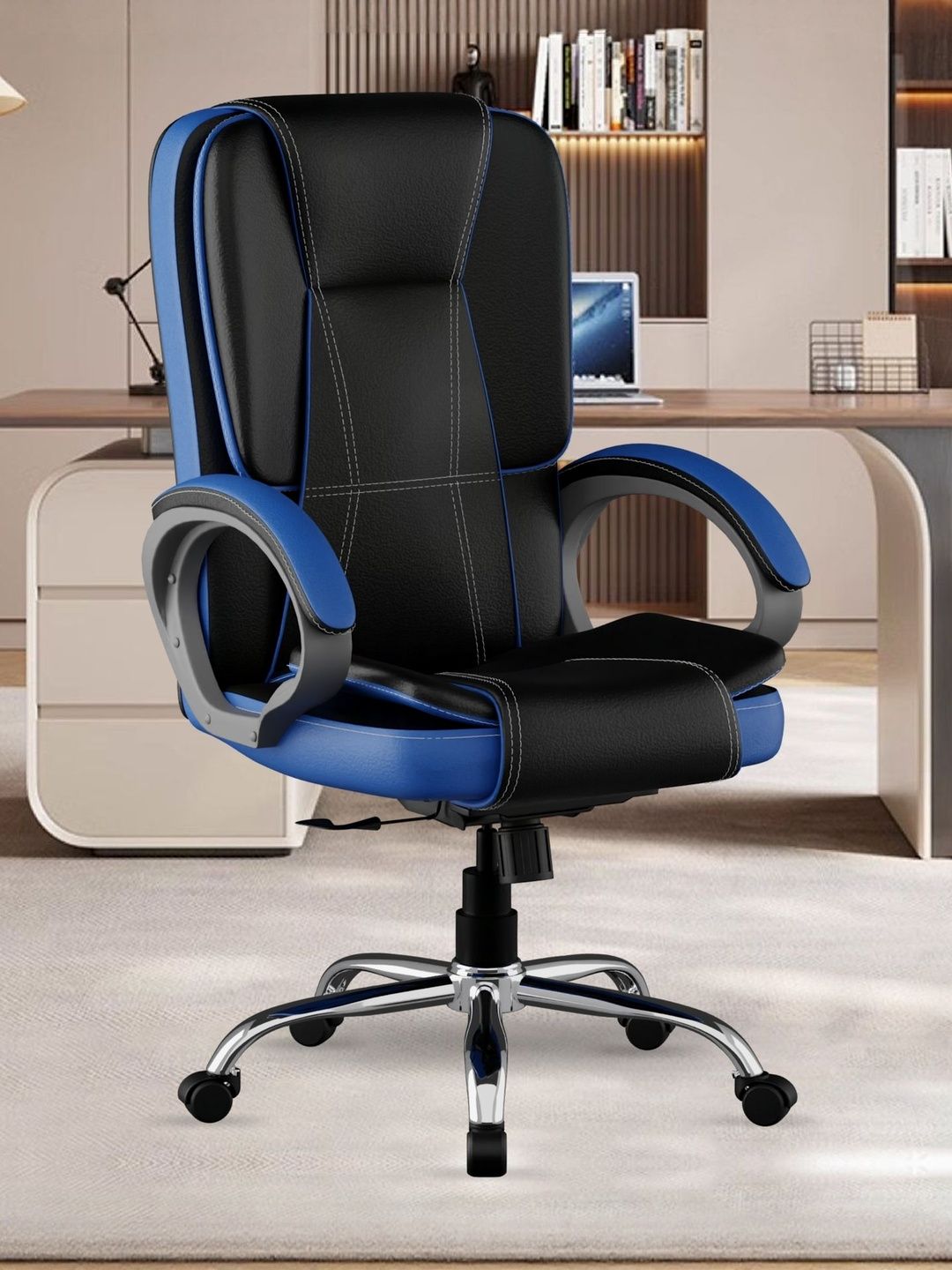 Buy FUGO Black & Brown Adjustable Seat Height Orthopedic Designed