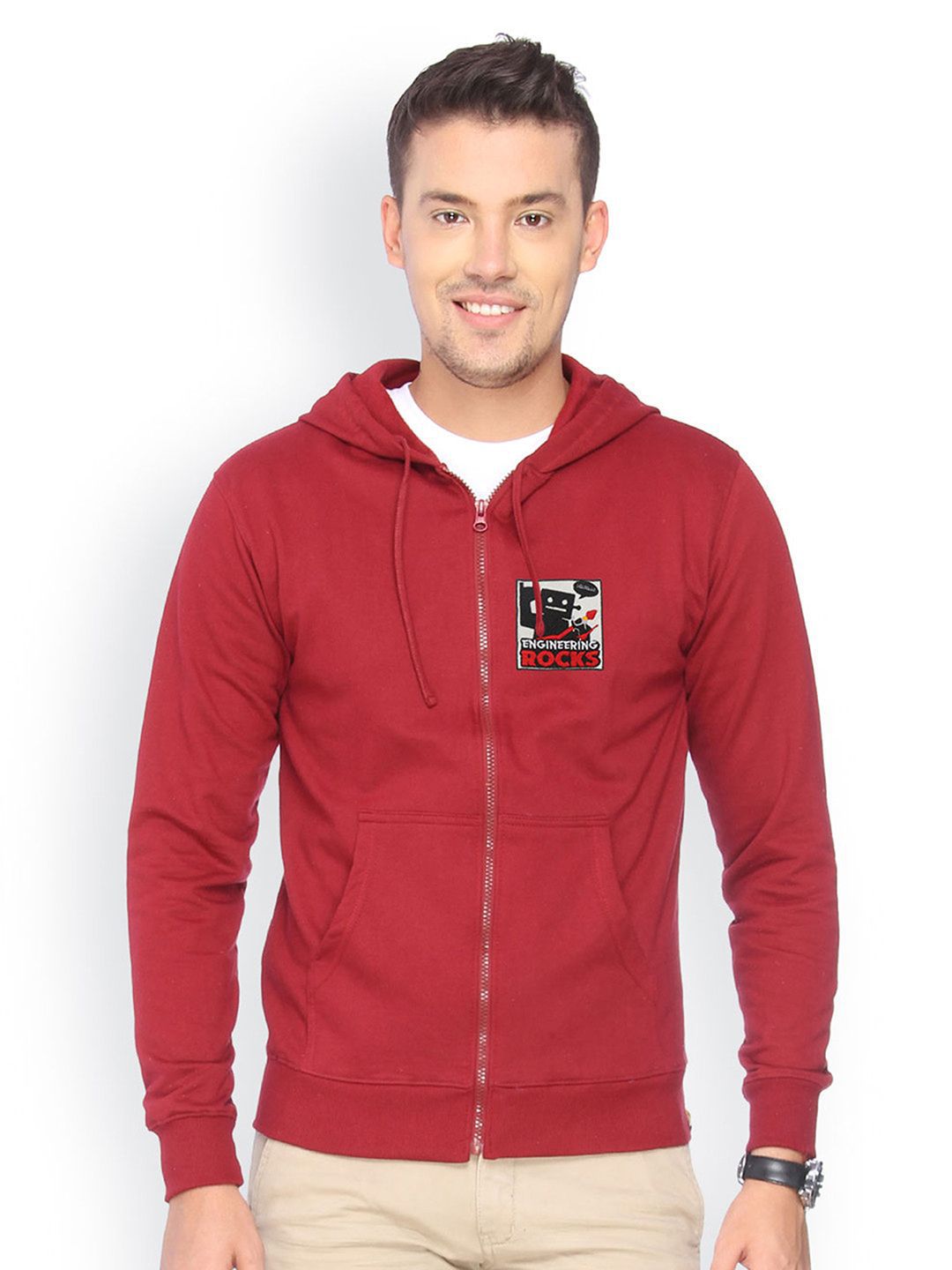 CAHOOT Men Printed Hooded Sweatshirt